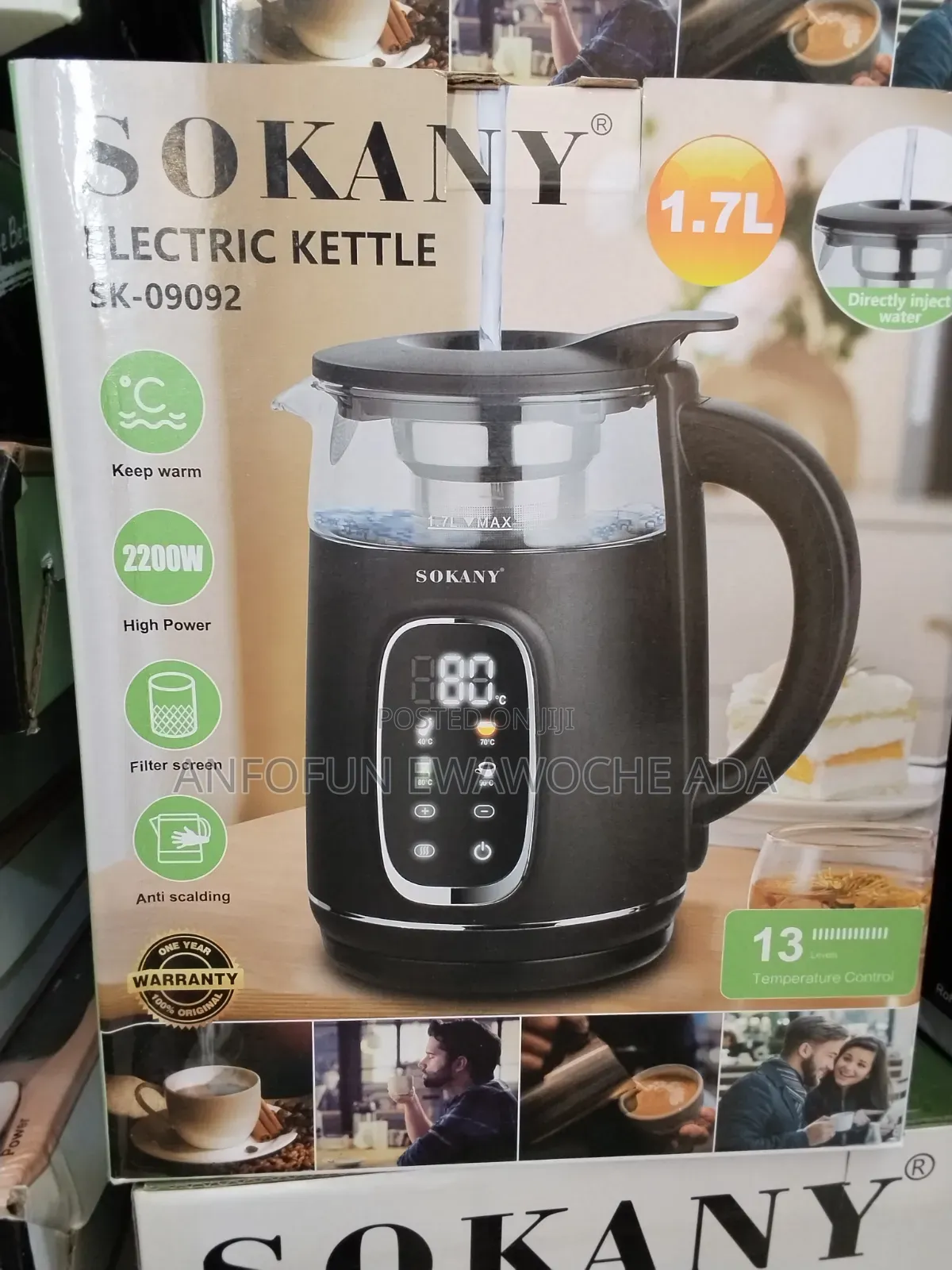 Sokany Electric Kettle Sk-09092