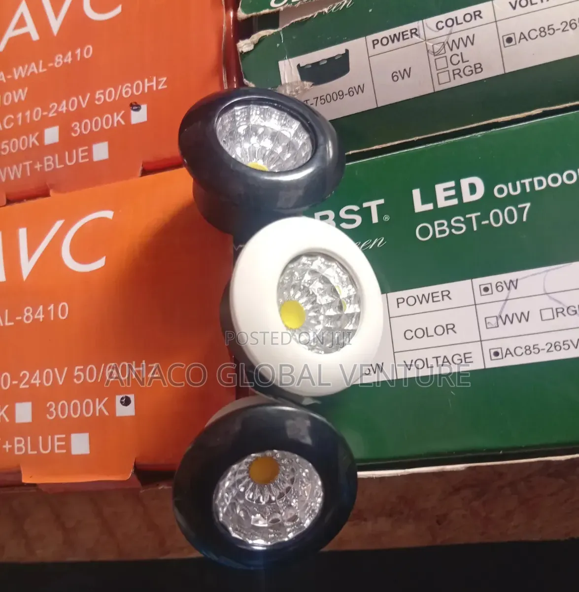 1watts Cabinet Light Black and White Body Available