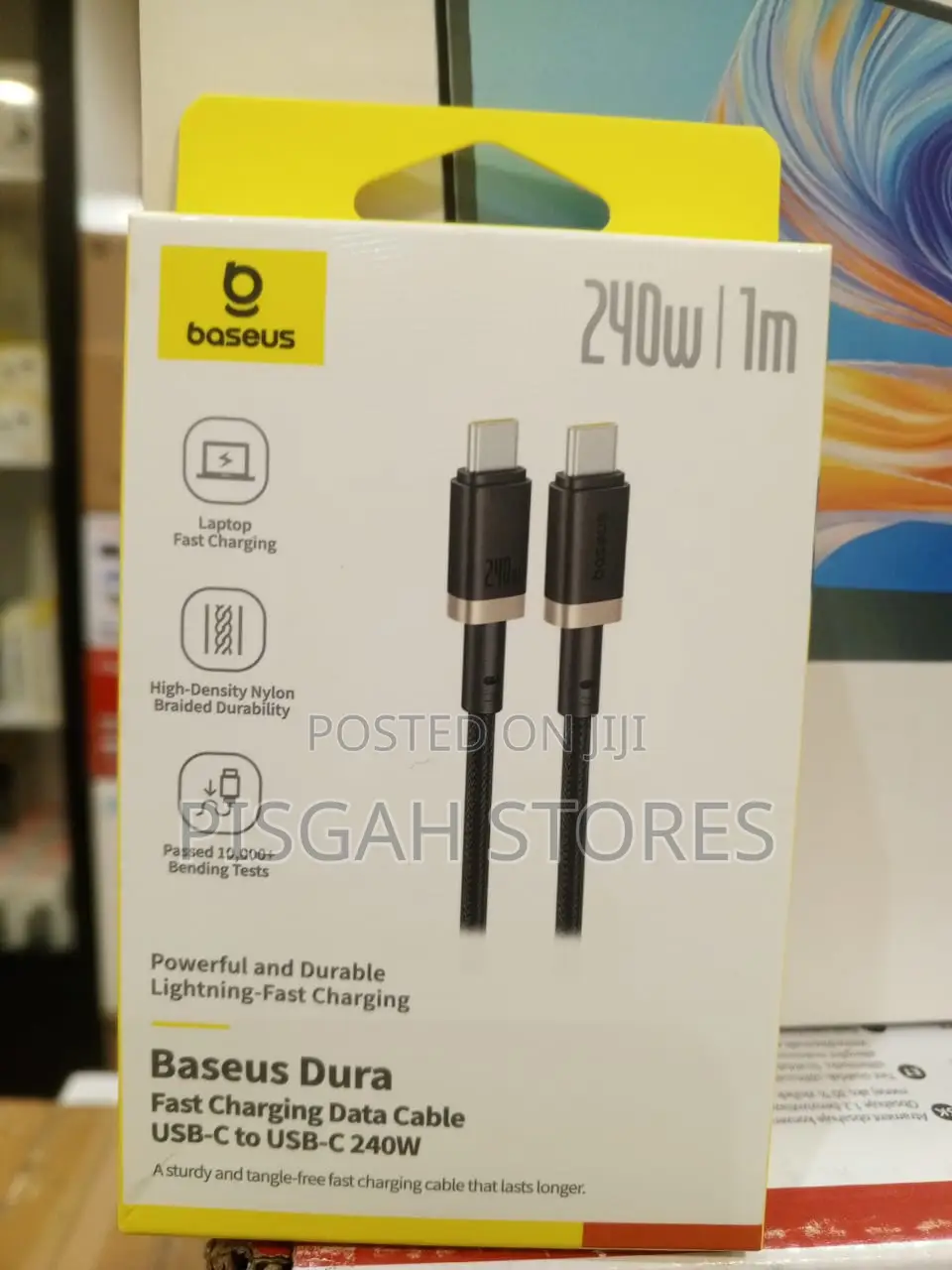 Baseus Dura Series Fast Charging USB-C to USB-C 240W 1M, Gold Black