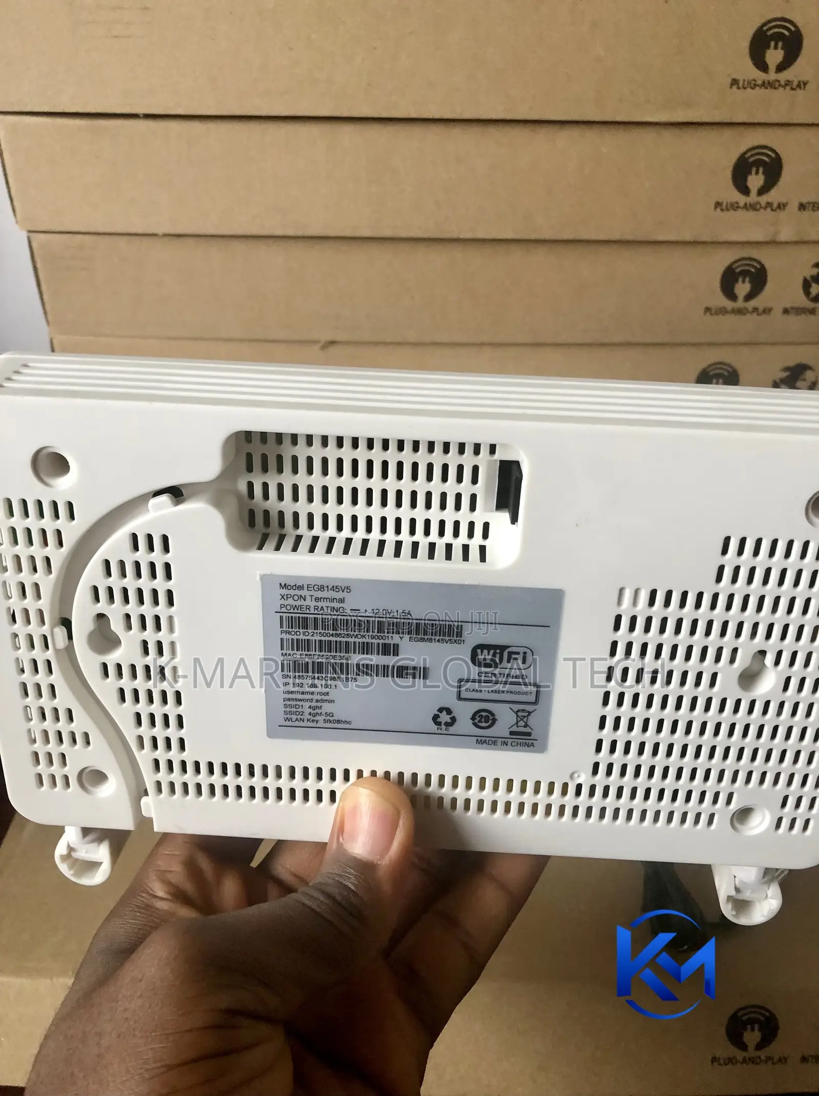 Huawei EG8145V5 GPON Dual Band WiFi 5 Fibre Router