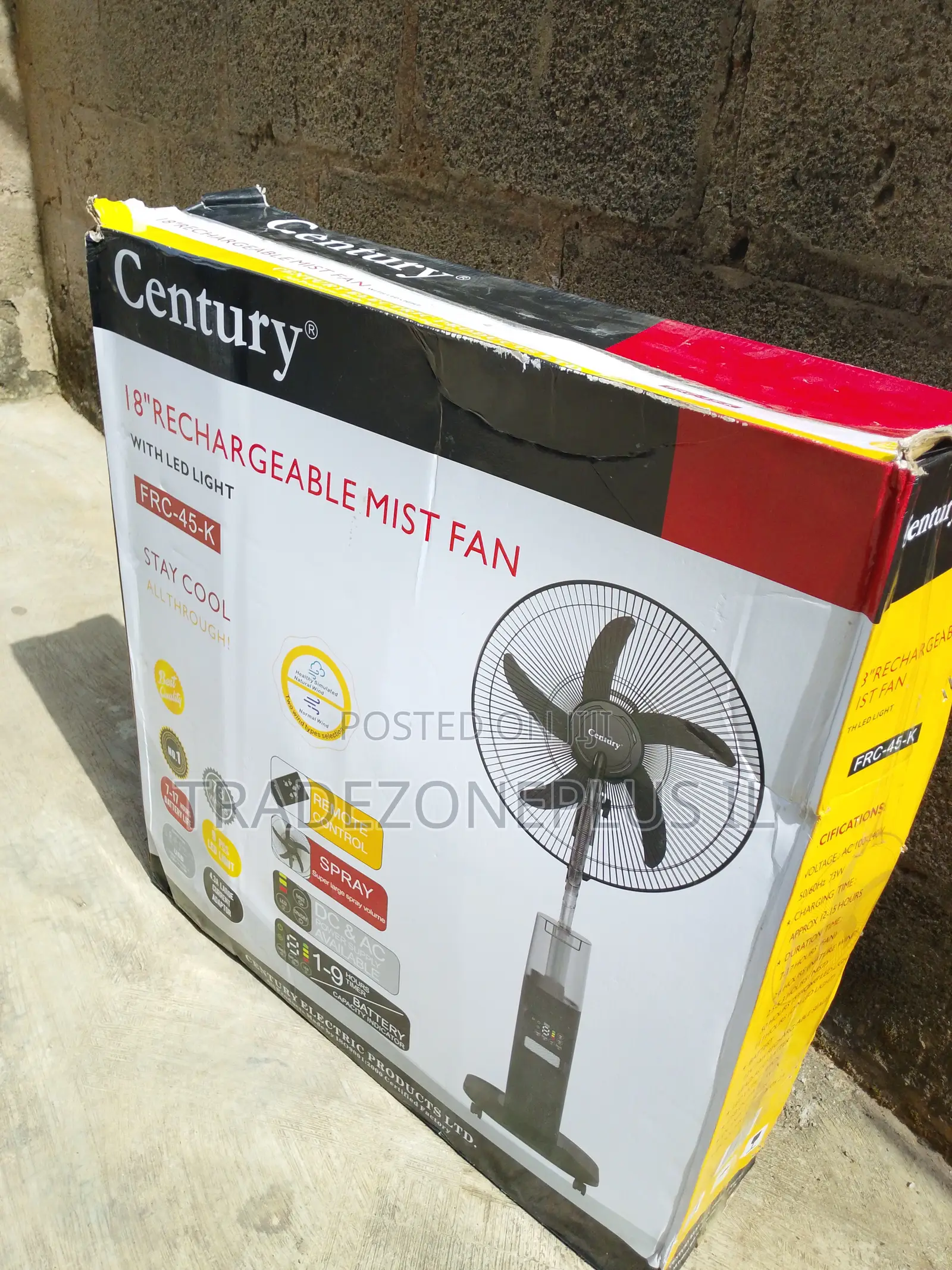 Home Comfort With Century Rechargeable Mist Fan