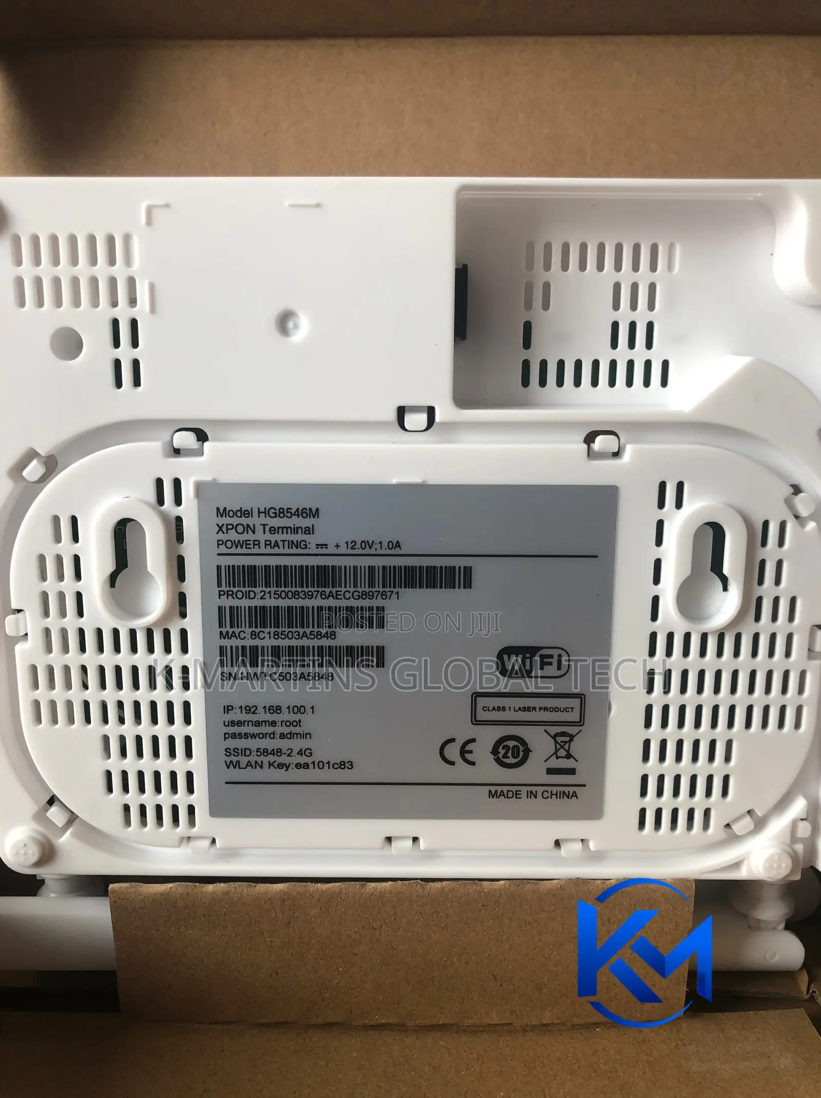 Huawei HG8546M GPON Fibre Optic WiFi Router