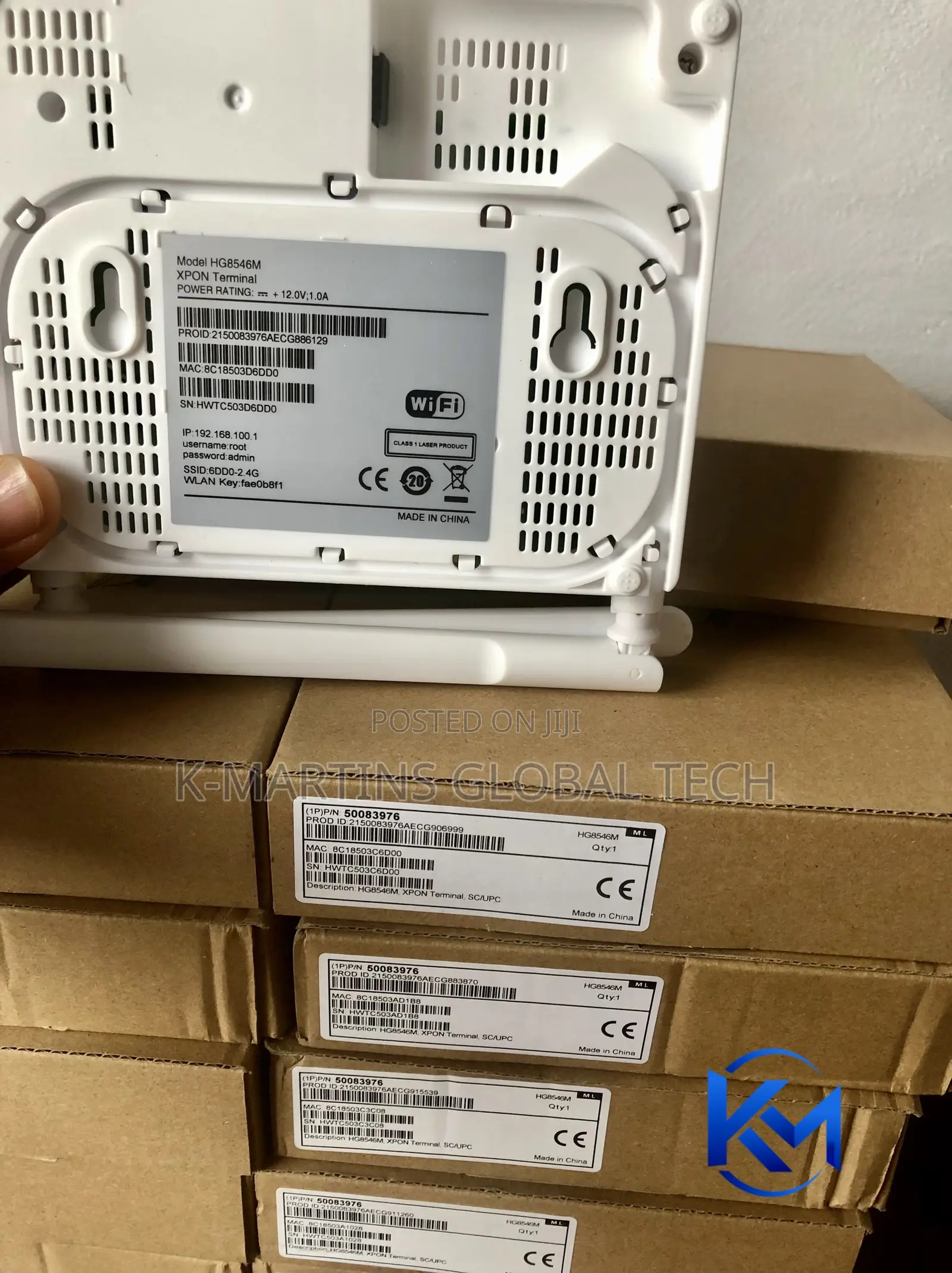Huawei HG8546M GPON Fibre Optic WiFi Router