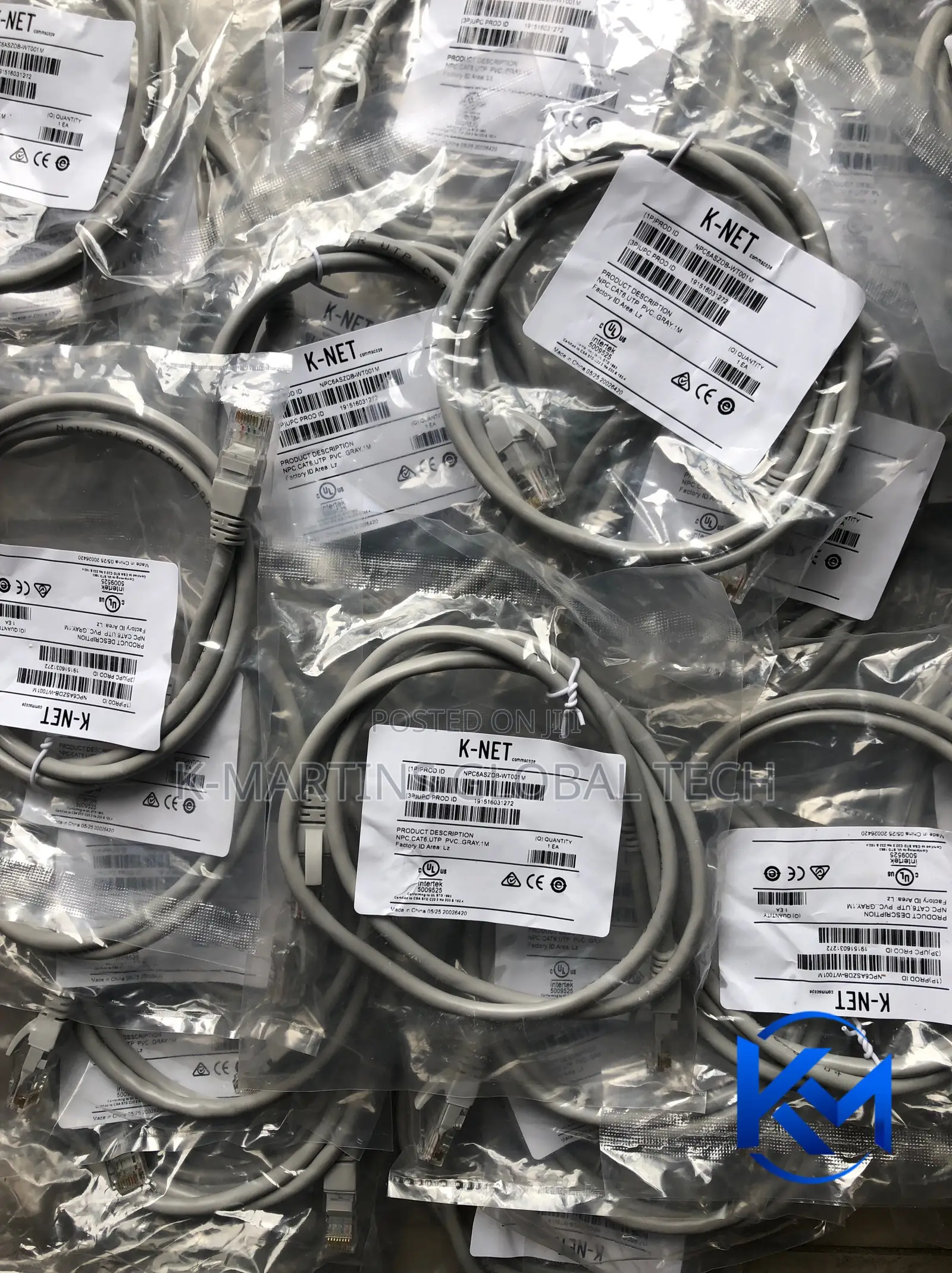KNET Cat6 Ethernet Patch Cord 1M RJ45 Network Cable