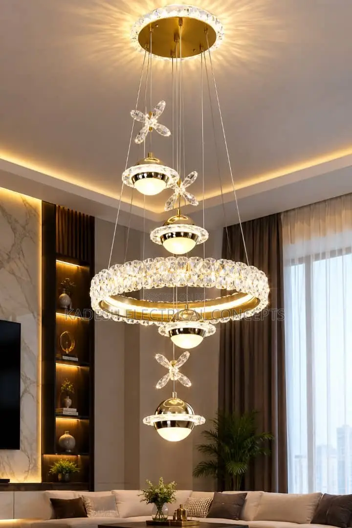 Led Crystal Chandelier Dining Room Chandelier With Light Luxury Aisle