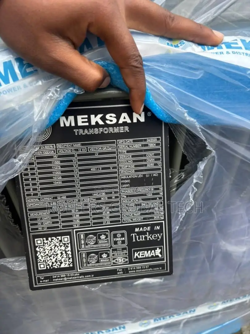 1000Kva 11kv Meksan High Quality Power Transformer