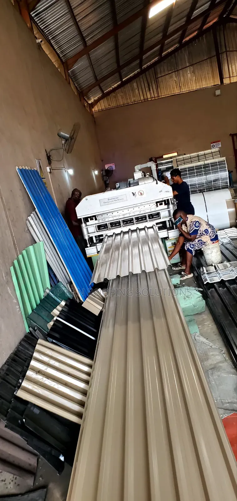 0.65mm Grey Beige Longspan Aluminium Roofing Sheets – Top Ken