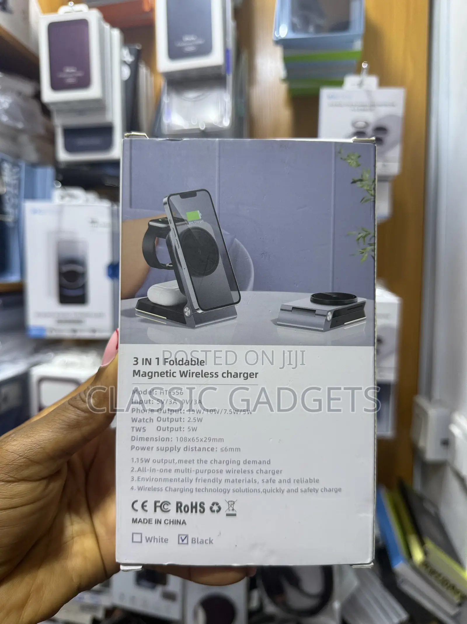 HT-556 3 in 1fast Wireless Charger