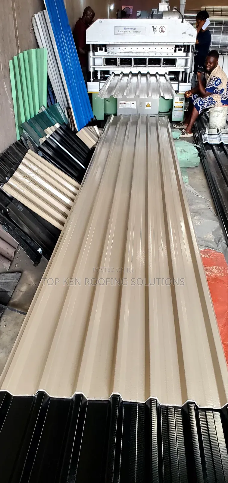 0.70(B)mm Grey Beige Longspan Aluminium Roofing Sheets in Stock