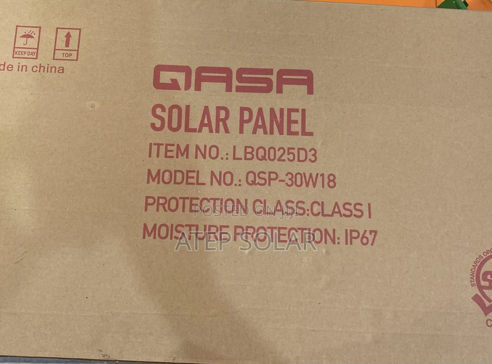 30W QASA Solar Panels