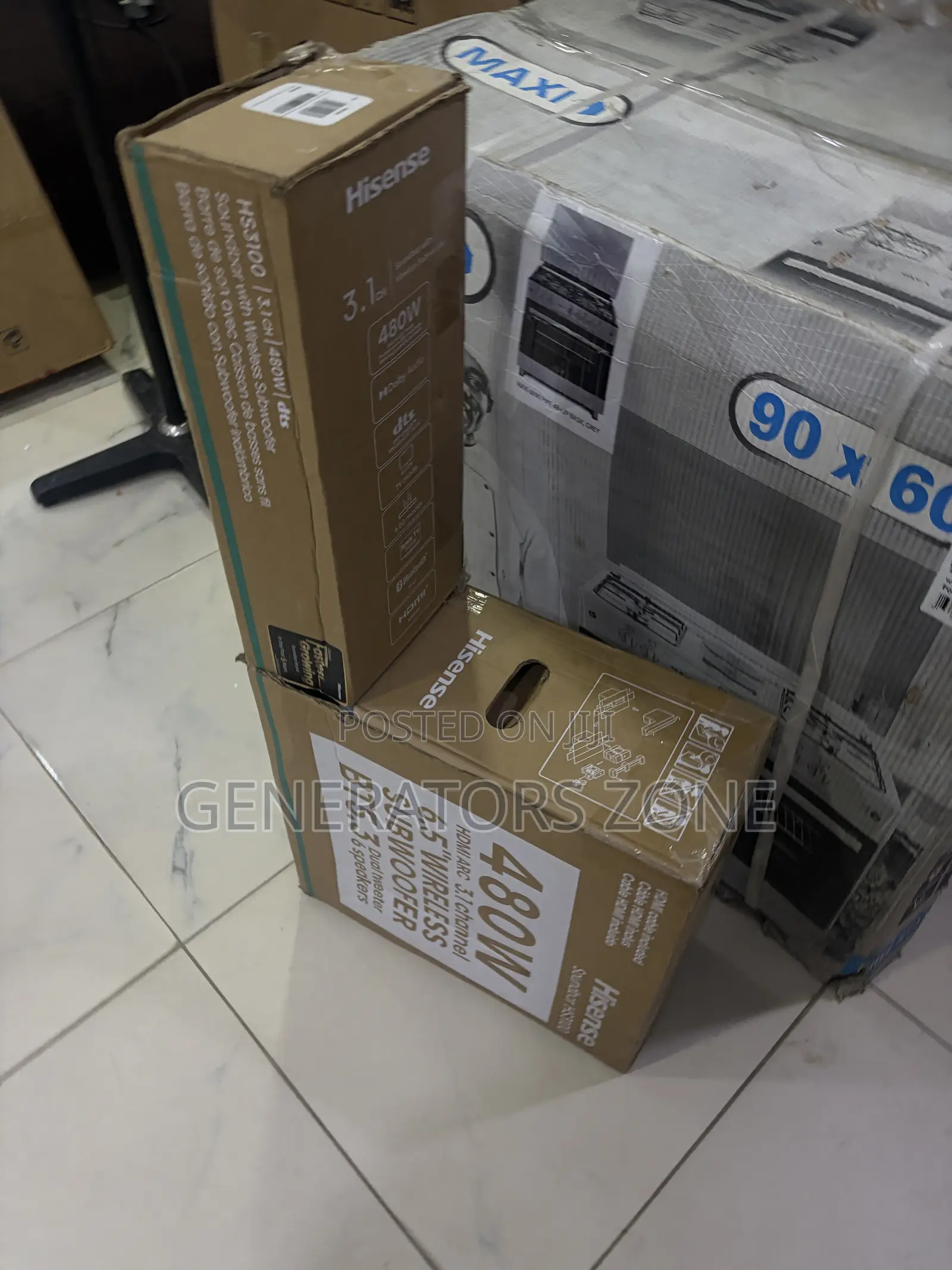 Hisense HS3100 480W Soundbar With Deep Bass Subwoofer