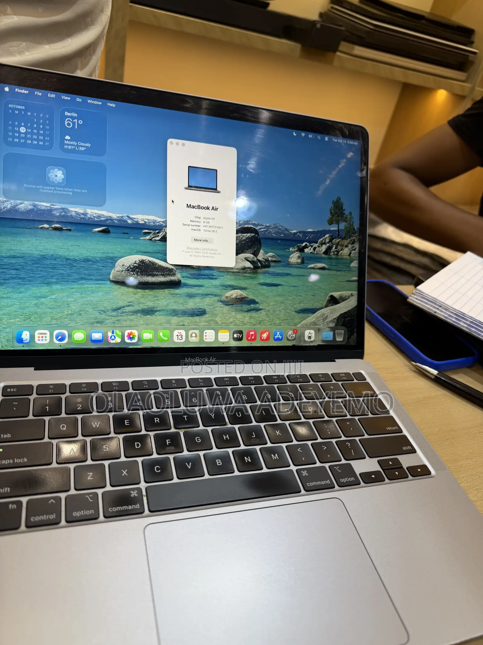 Laptop Apple MacBook Air 2020 M1 8GB Apple M1 SSD 256GB