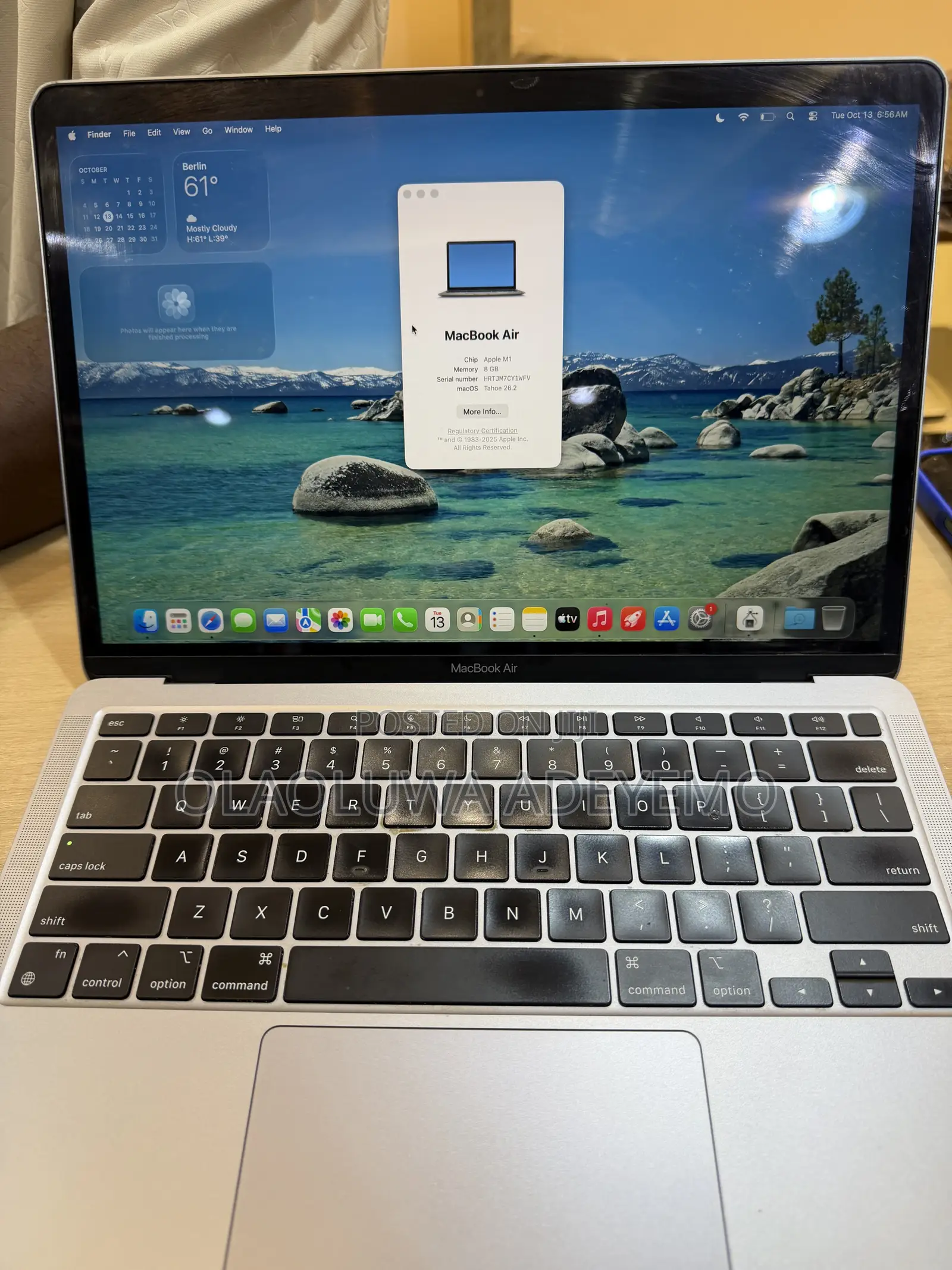 Laptop Apple MacBook Air 2020 M1 8GB Apple M1 SSD 256GB