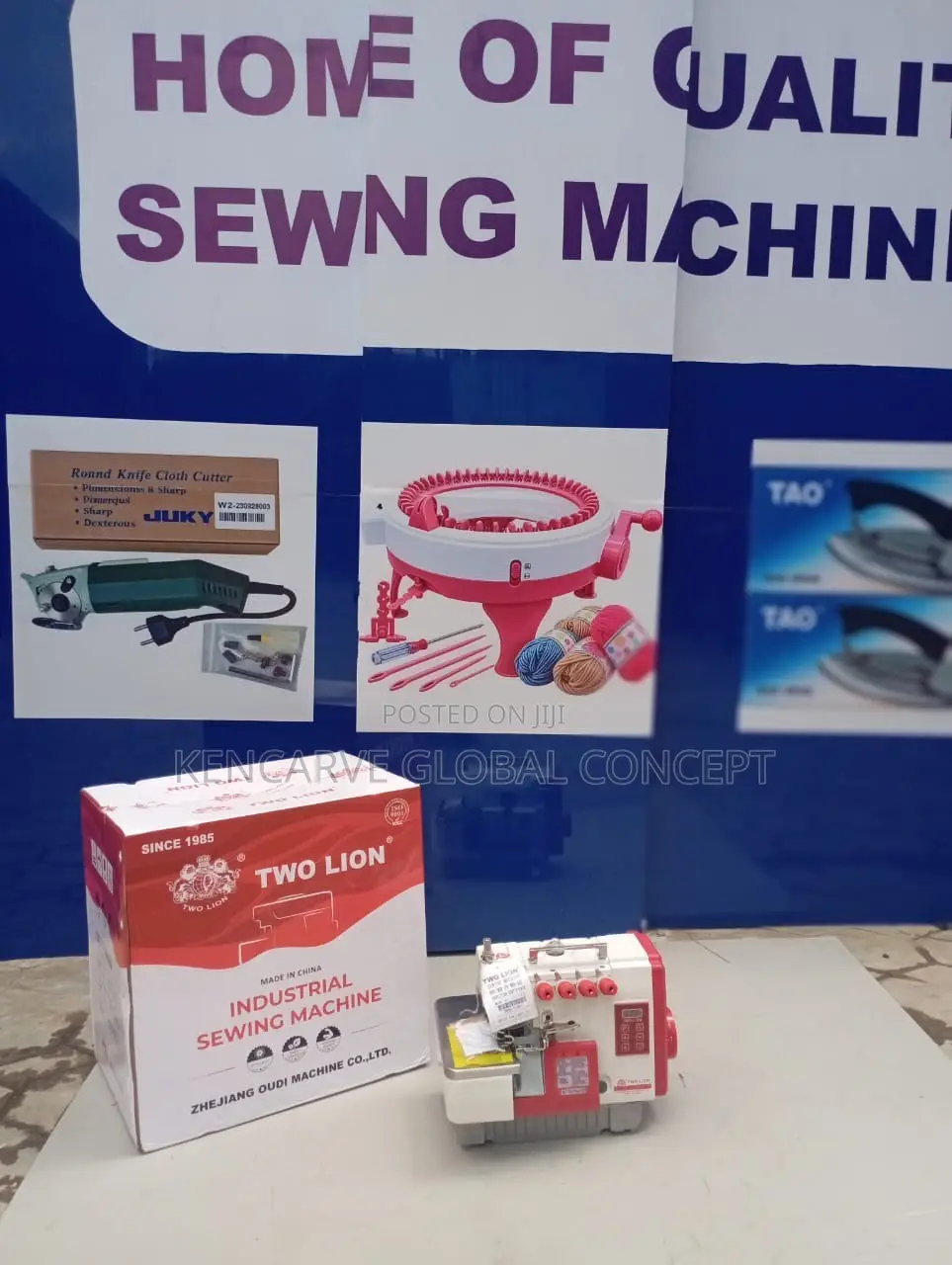 Two Lion 4-Thread Industrial Overlock Sewing Machine – Direct Drive