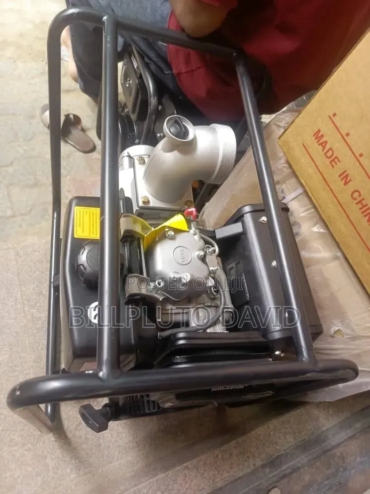 Capenda Diesel Water Pump Enclosed in a Black Protective Metal Frame