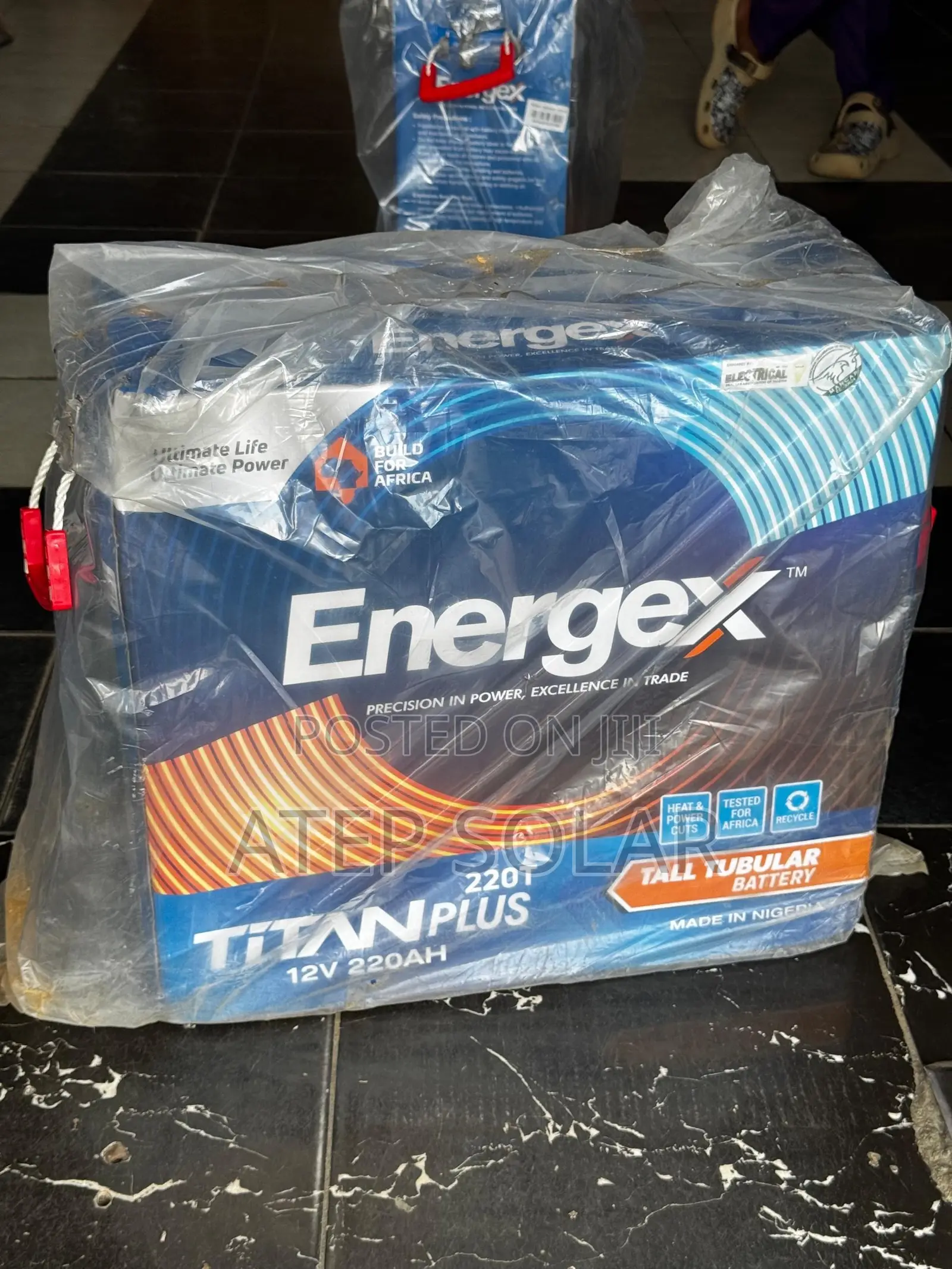 Energex 220ah Tubular Battery 12v