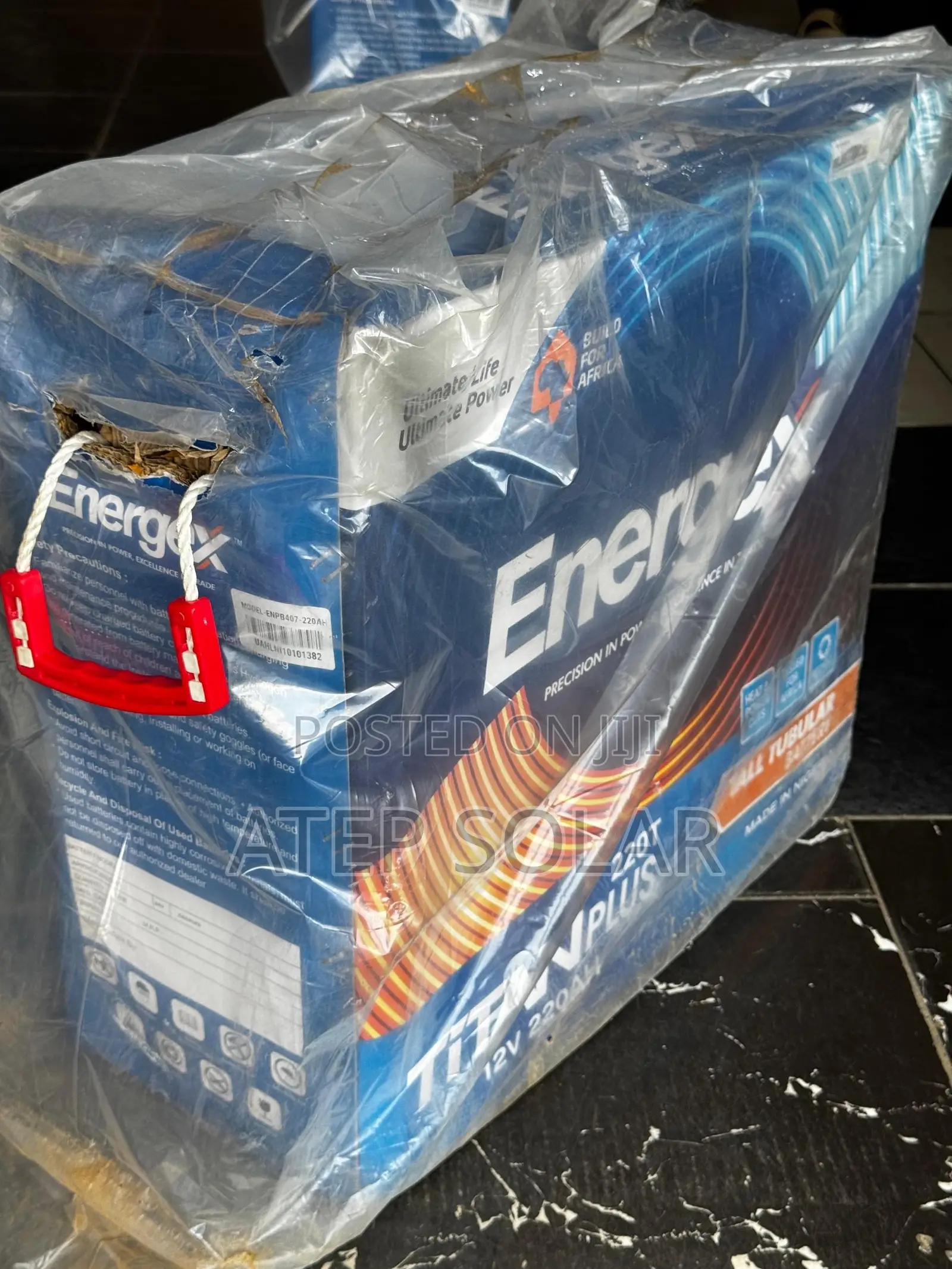 Energex 220ah Tubular Battery 12v