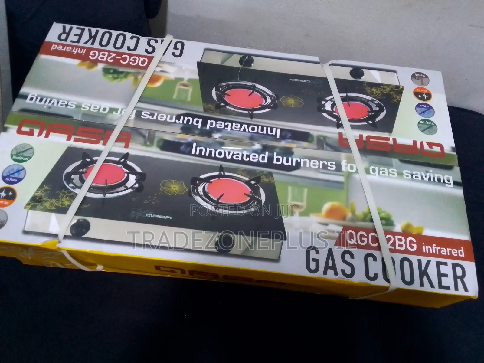 Qasa QGC-2BG Table Top Gas Cooker for Home Use