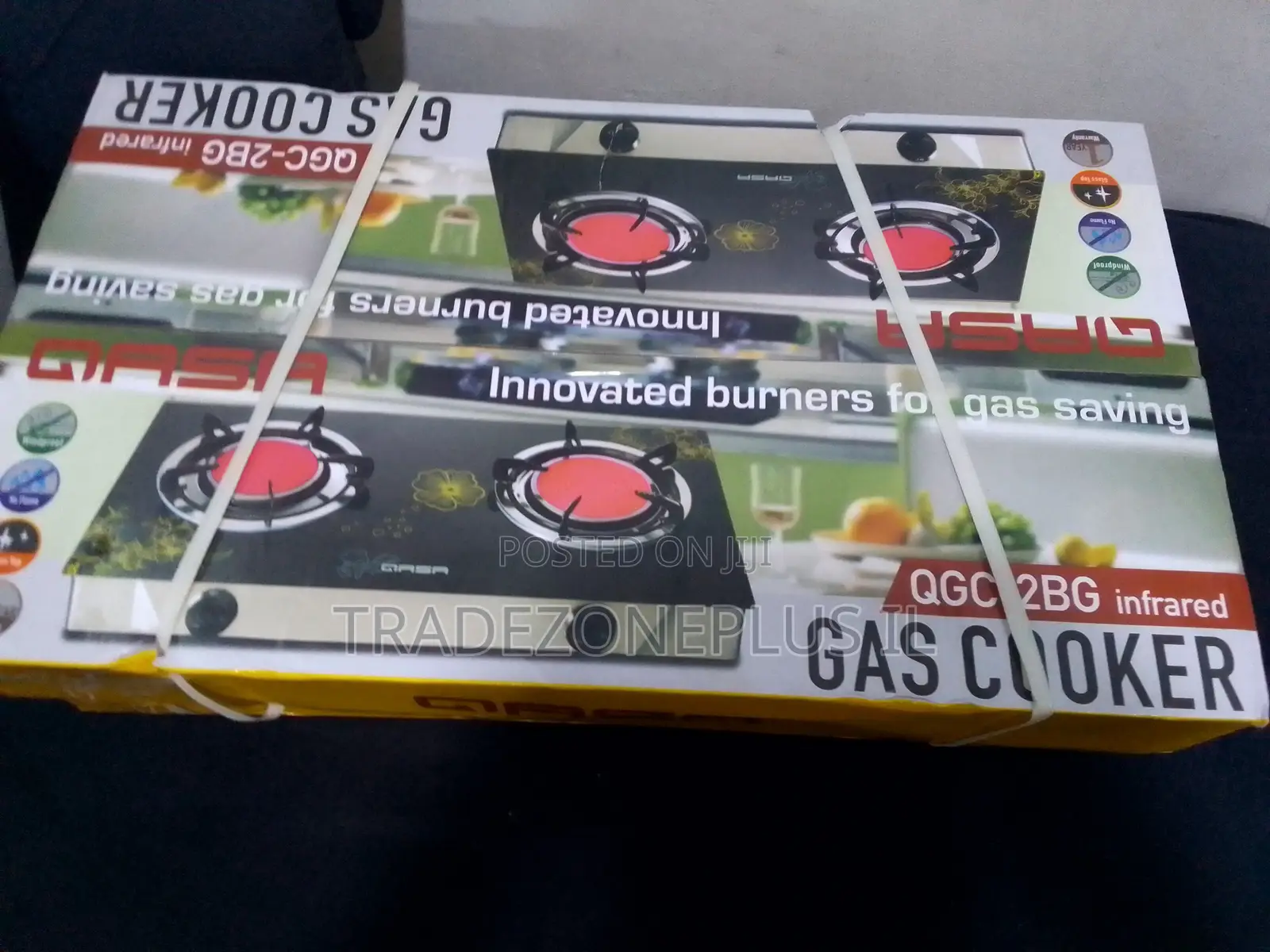 Qasa QGC-2BG Table Top Gas Cooker for Home Use
