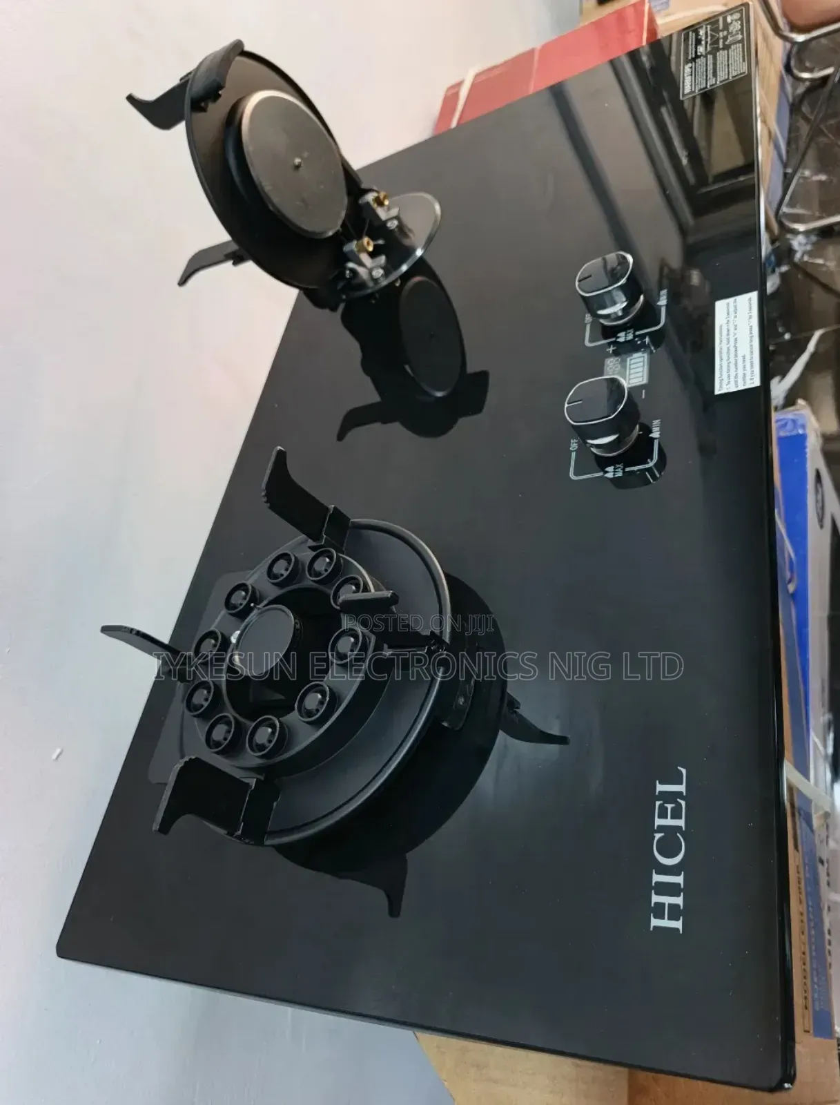 Original HICEL (ITALY Design) Built-in or Table Top Flips Up 2 Gas