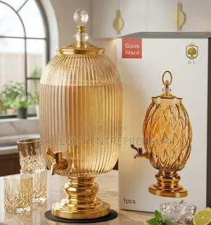 Fluted Glass Juicer Dispenser