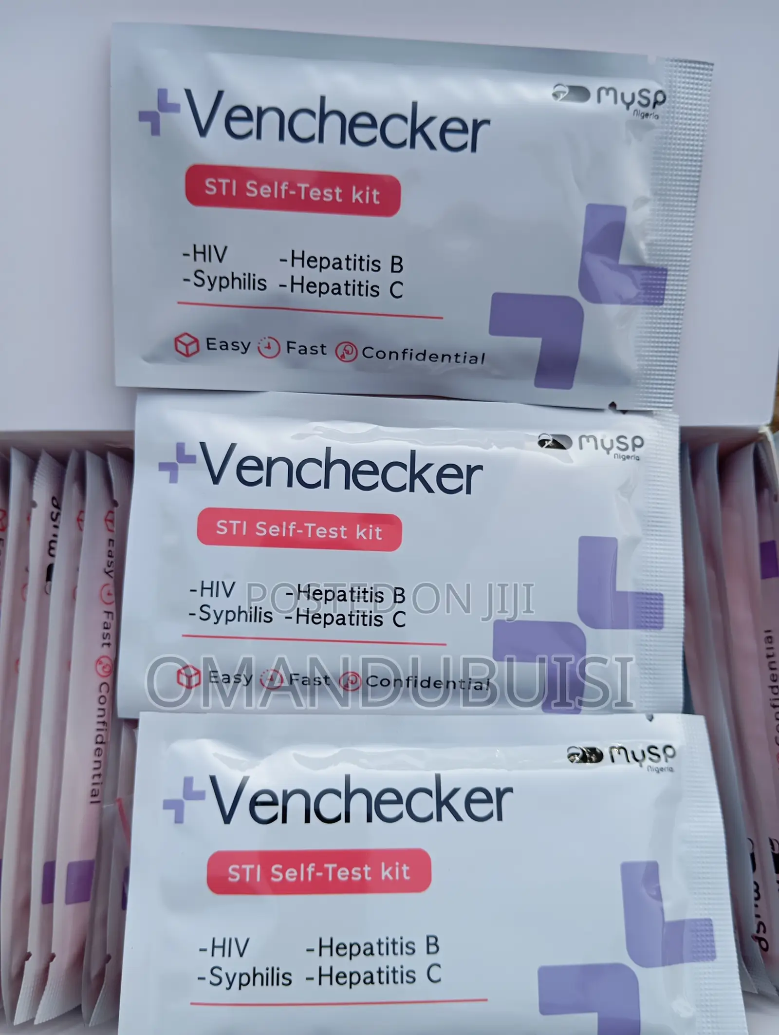 20 Pieces Venchecker 4in1 STI Test Kit for HIV, Syphilis,Hepatitis B&C