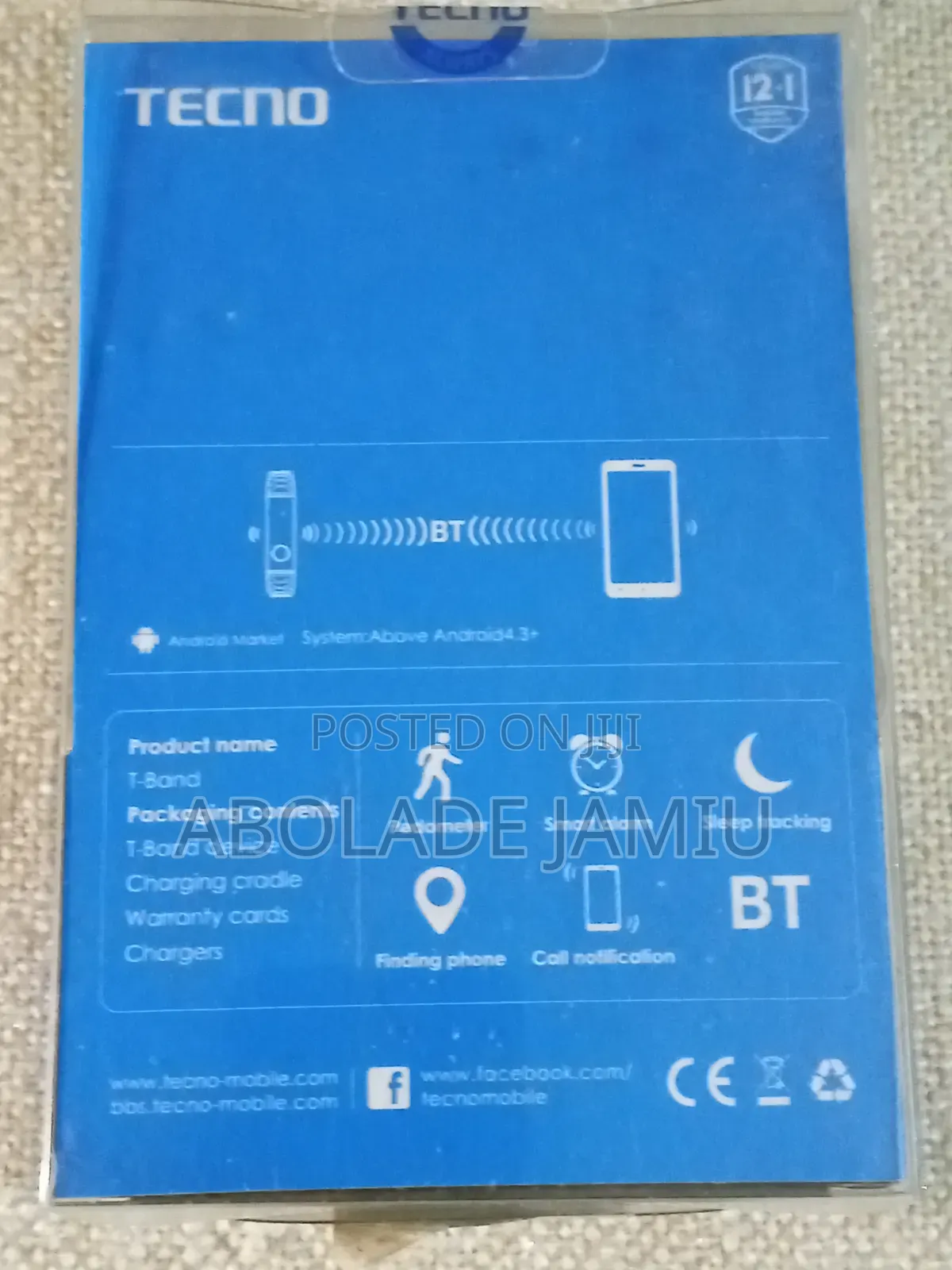 Tecno T-Band BT (Bracelet)