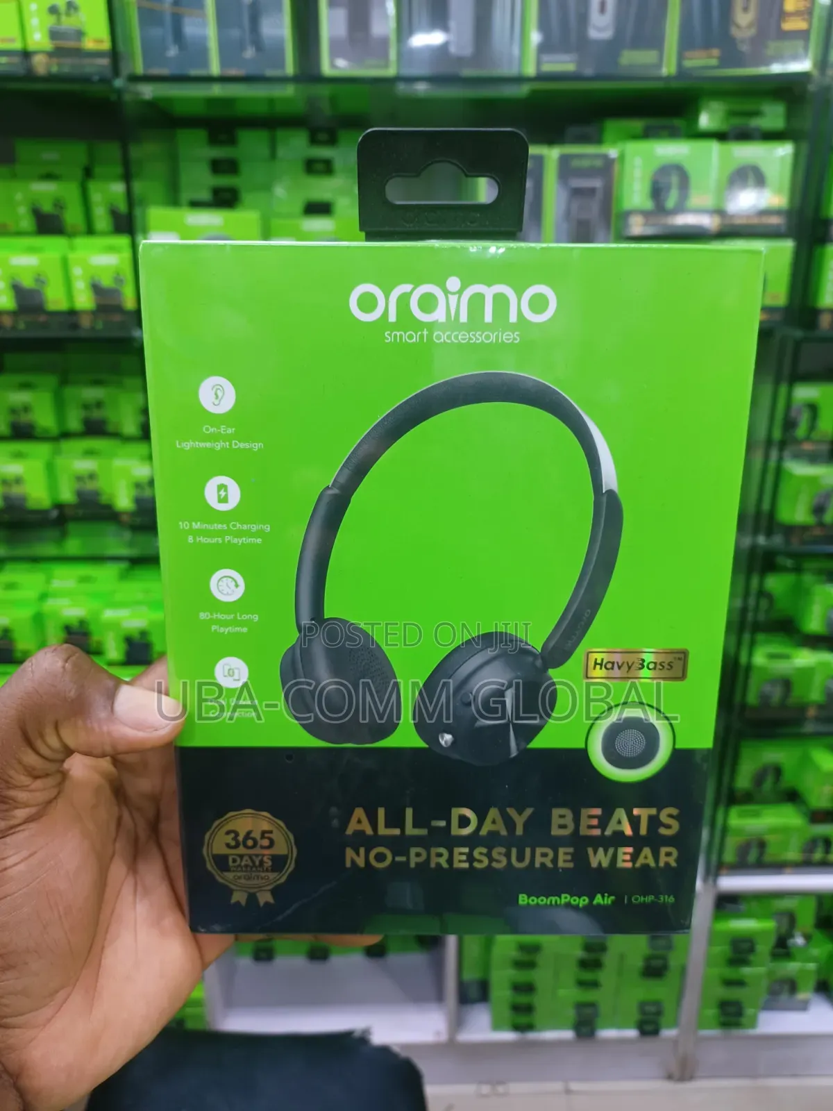 Oraimo Bluetooth Headset. BoomPop Air | OHP-316