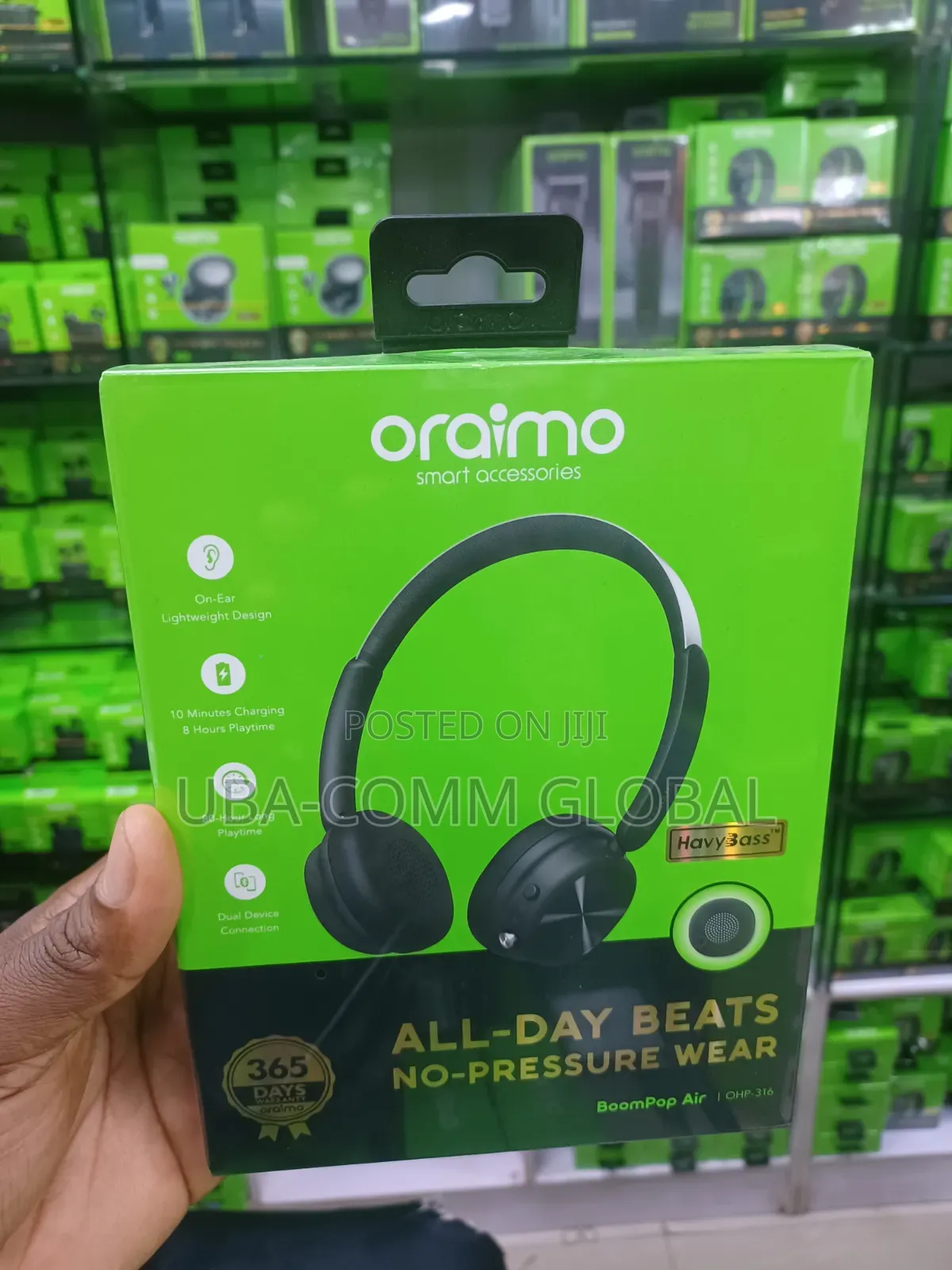 Oraimo Bluetooth Headset. BoomPop Air | OHP-316
