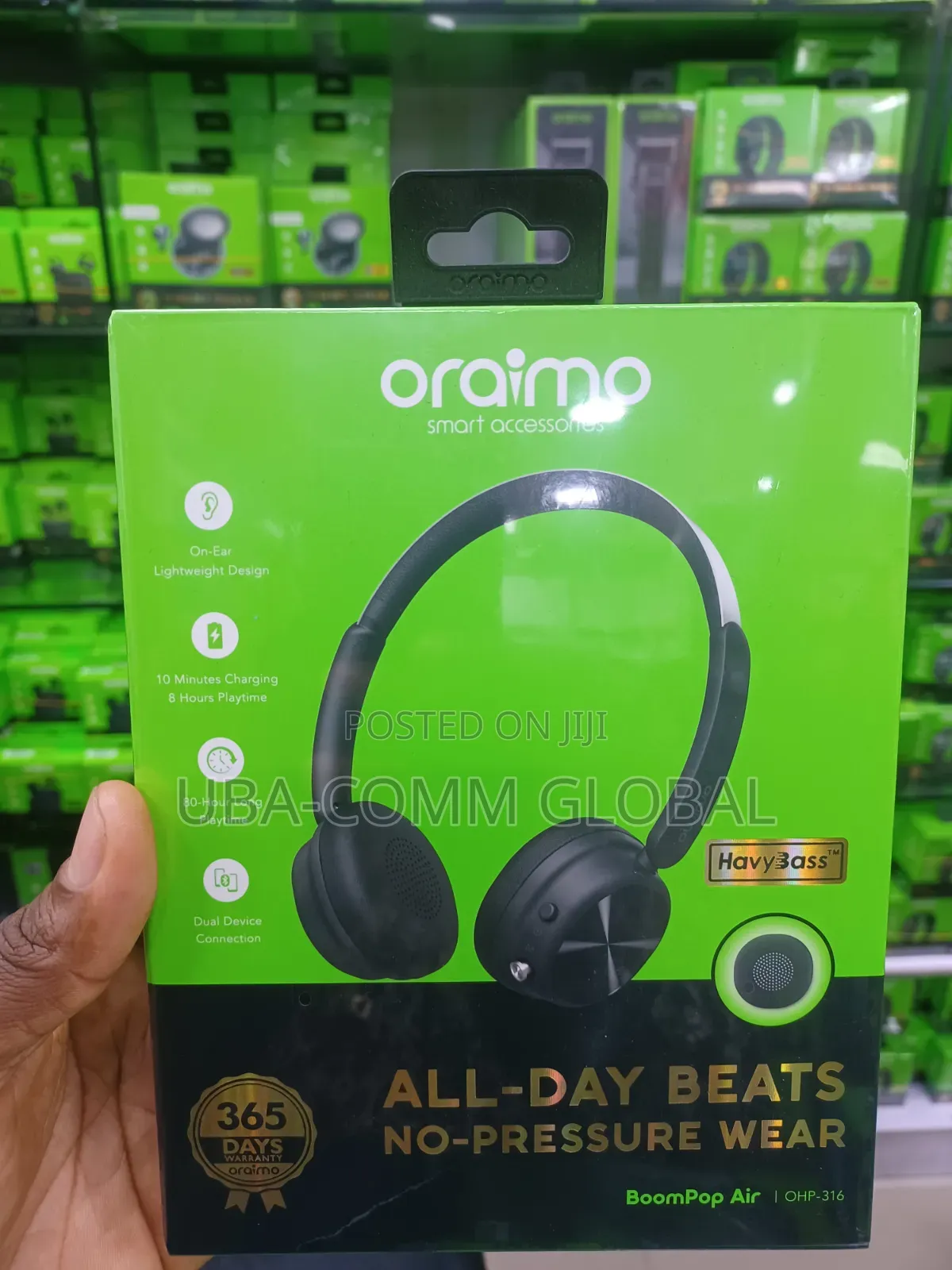Oraimo Bluetooth Headset. BoomPop Air | OHP-316