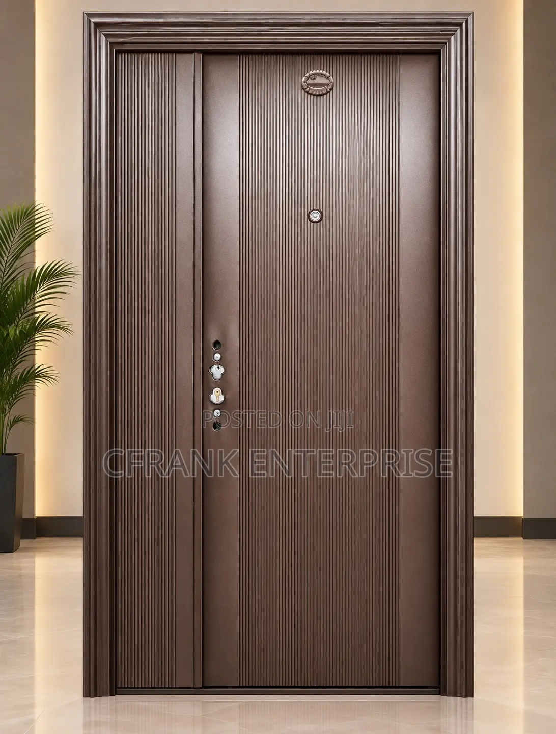 Harmony Door – Premium Brown Security Door for Homes & Offices