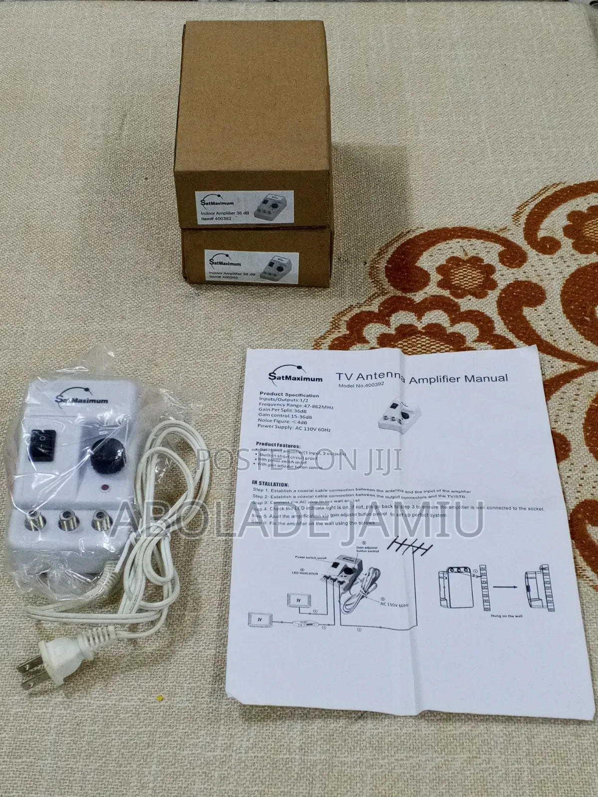 SatMaximum Indoor Amplifier 36dB Model No: 400392