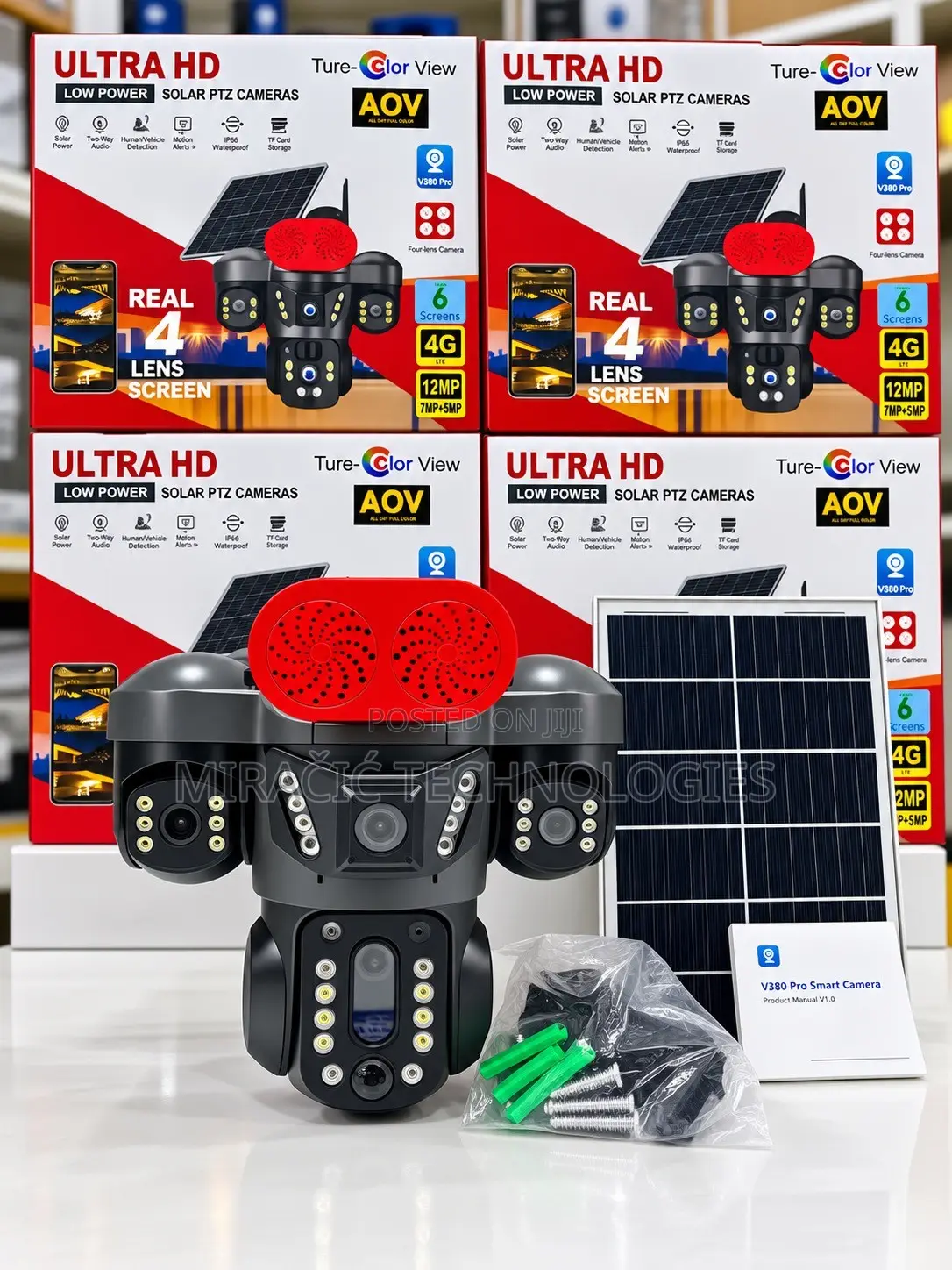 Solar 4 Lens 4G CCTV PTZ Camera