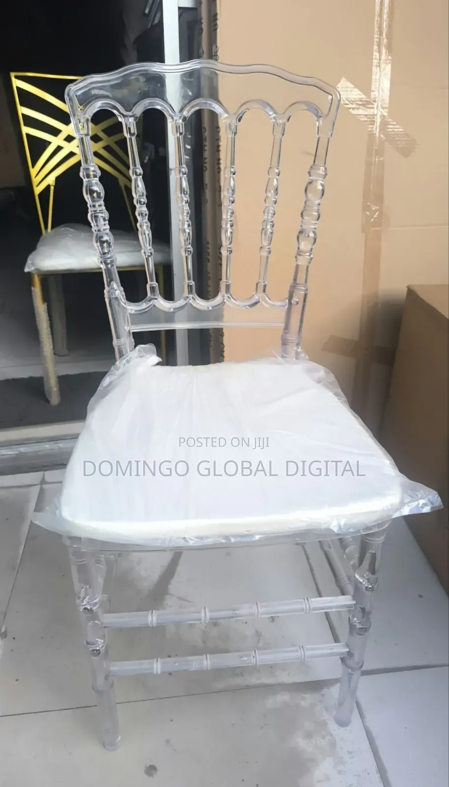 Clear Acrylic Napoleon Event Chair