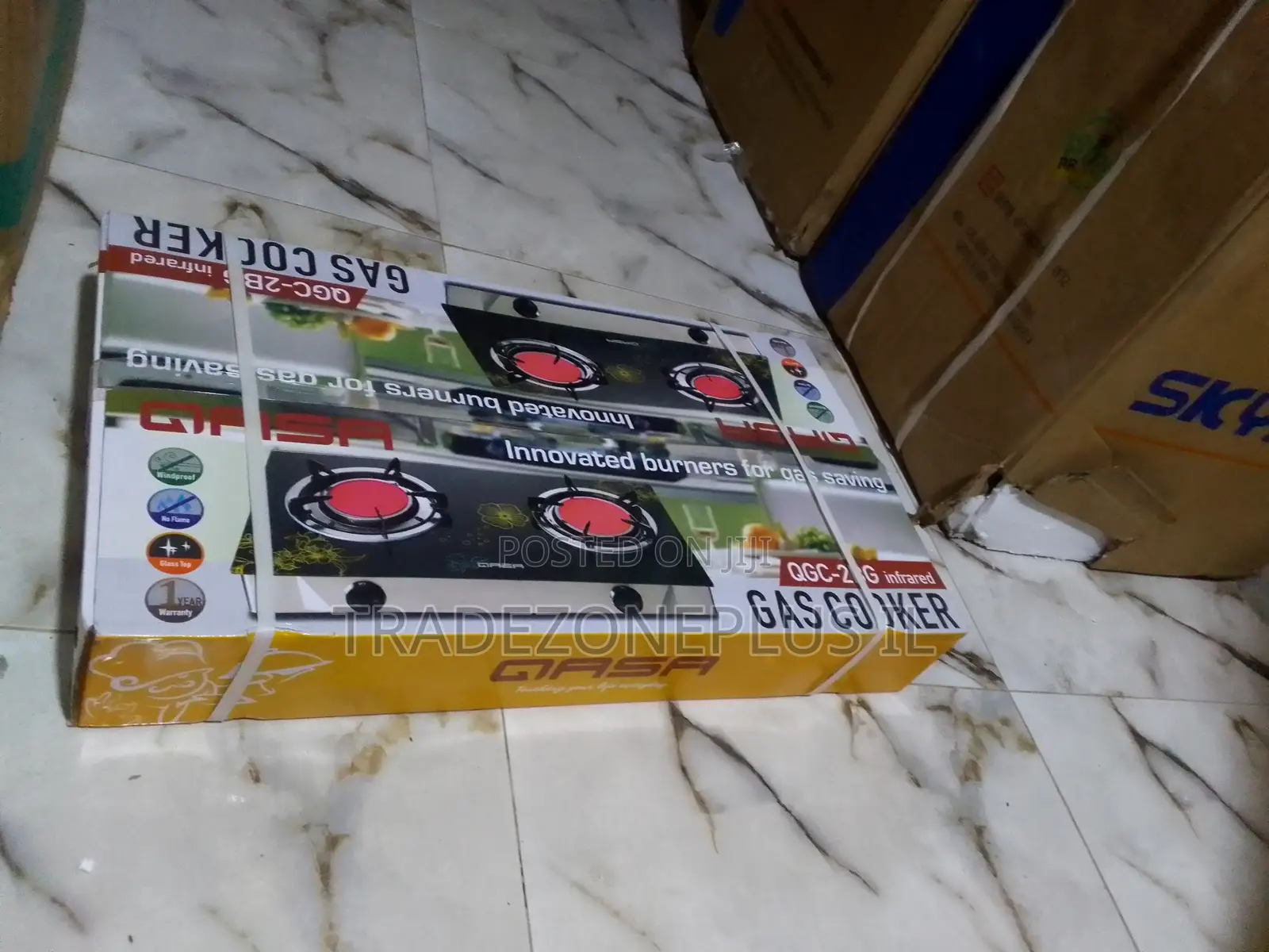 Qasa QGC-2BG Practical Gas Cooker for Home Kitchens