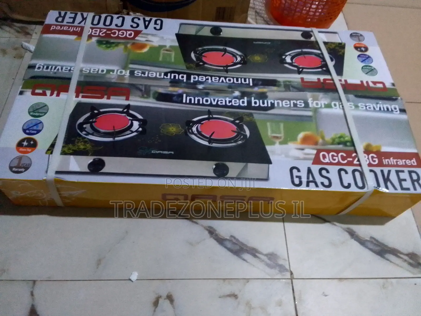 Qasa QGC-2BG Practical Gas Cooker for Home Kitchens