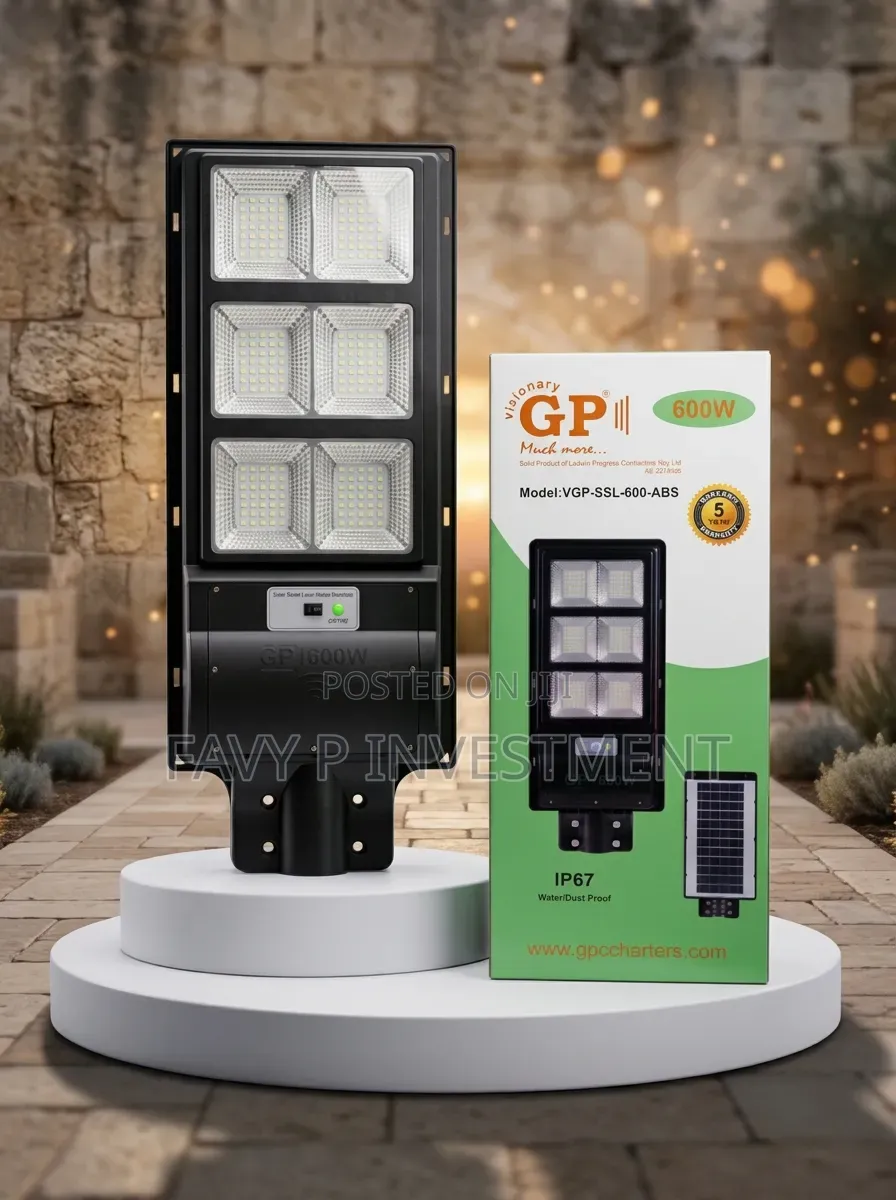 A GP Visionary 600W All-in-One Solar Street Light