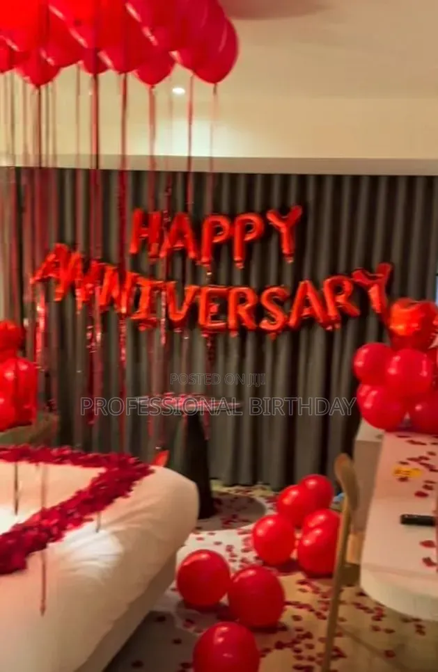 Happy Anniversary Surprise Package With Decorations