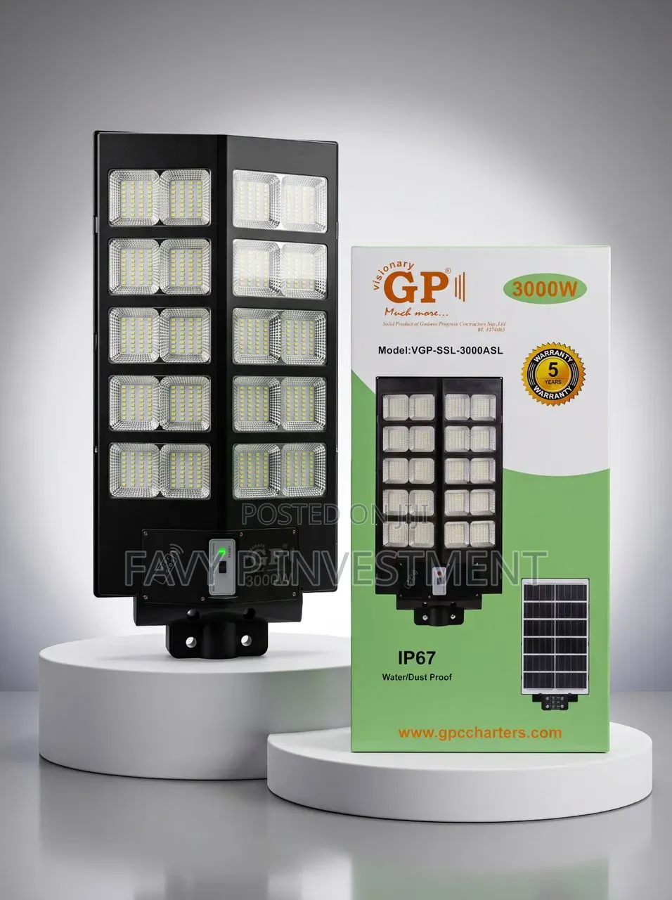 GP 3000W Solar Street Light VGP-SSL-3000ASL