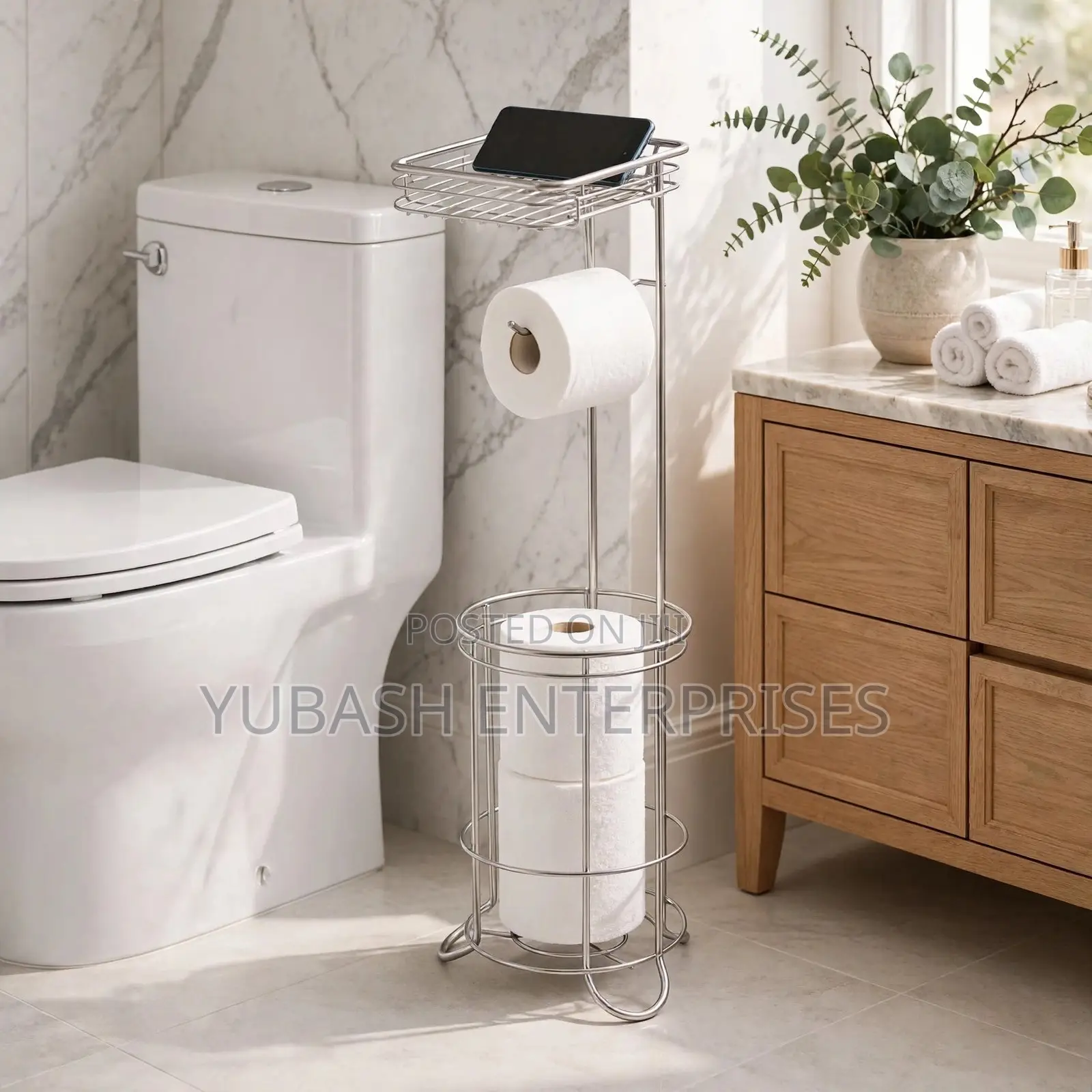 Aluminum Rod 3layers Tissue Paper Rack