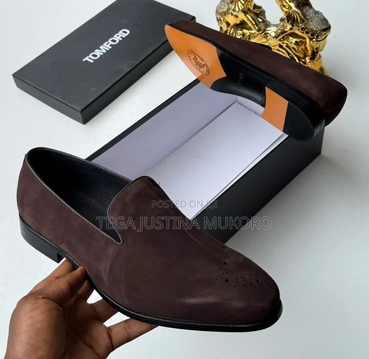 Luxury Tom Ford Men's Suede Flat Shoes