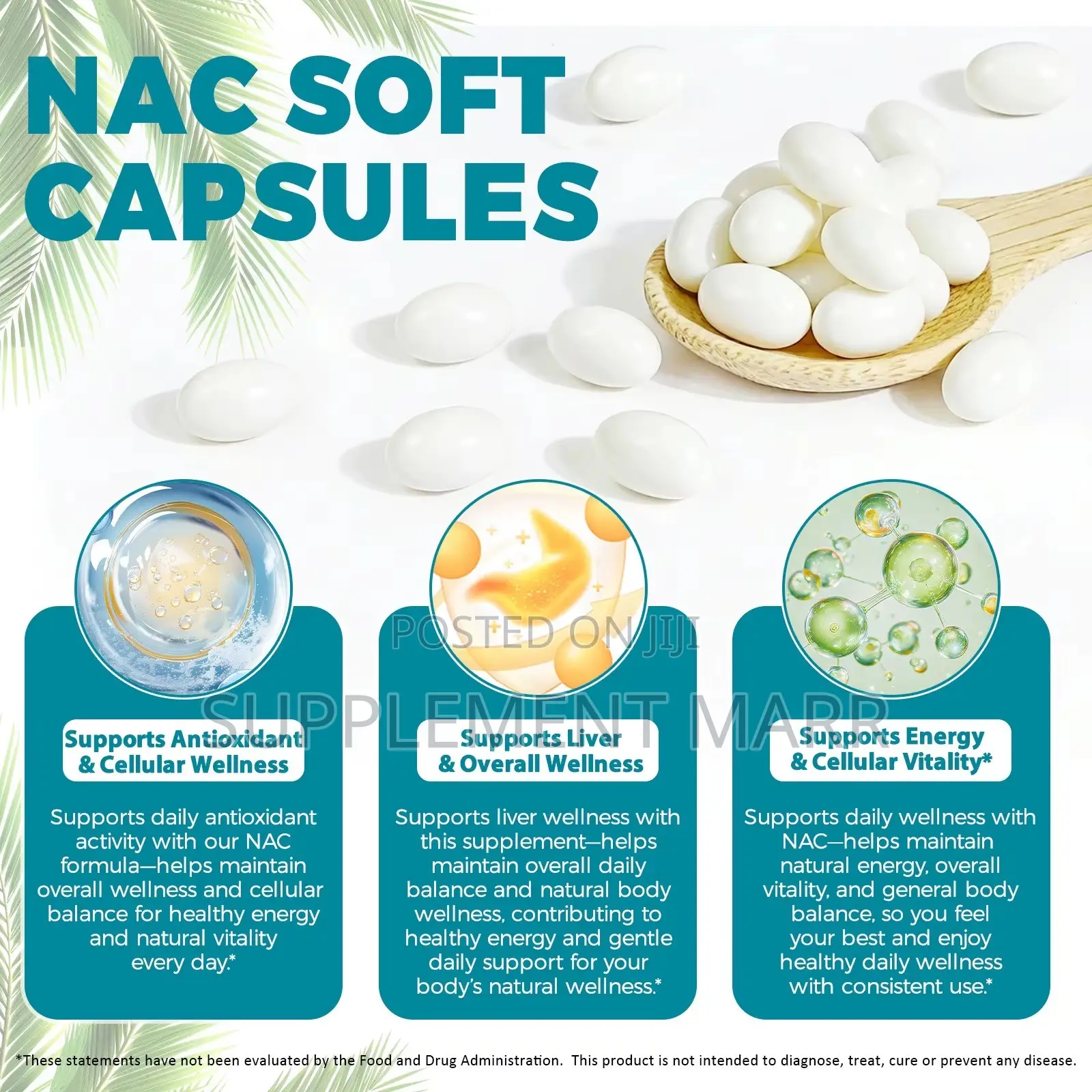 NAC N-Acetyl-L-Cysteine Enhanced With NAD+ Coconut & MCT Oil 600 MG