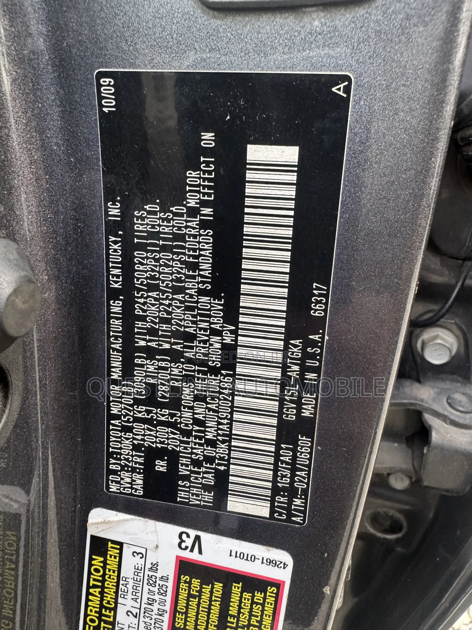 Toyota Venza Limited 2010 Gray
