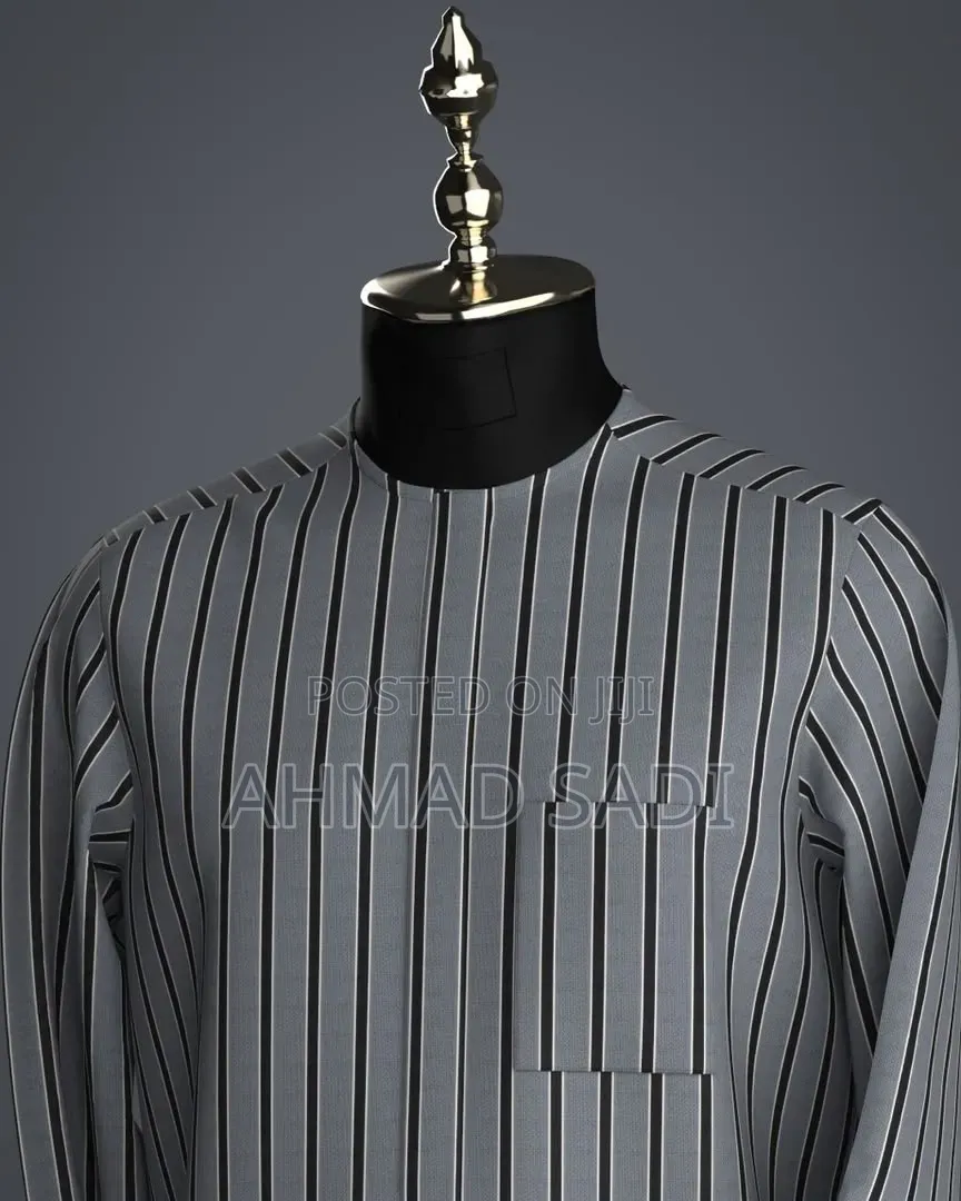 Original Viola Swiss Voila Strip Material for Men Kaftan Kano