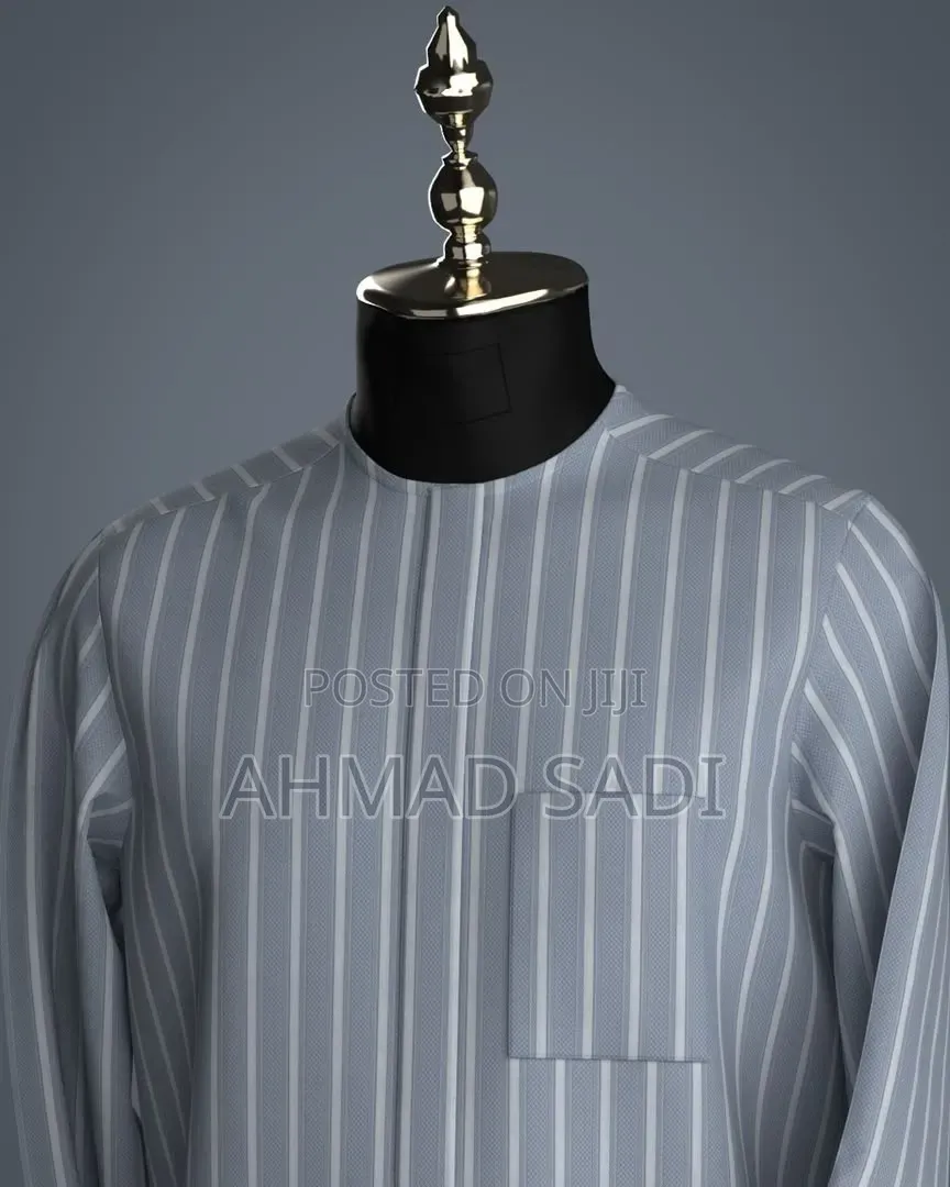 Original Viola Swiss Voila Strip Material for Men Kaftan Kano