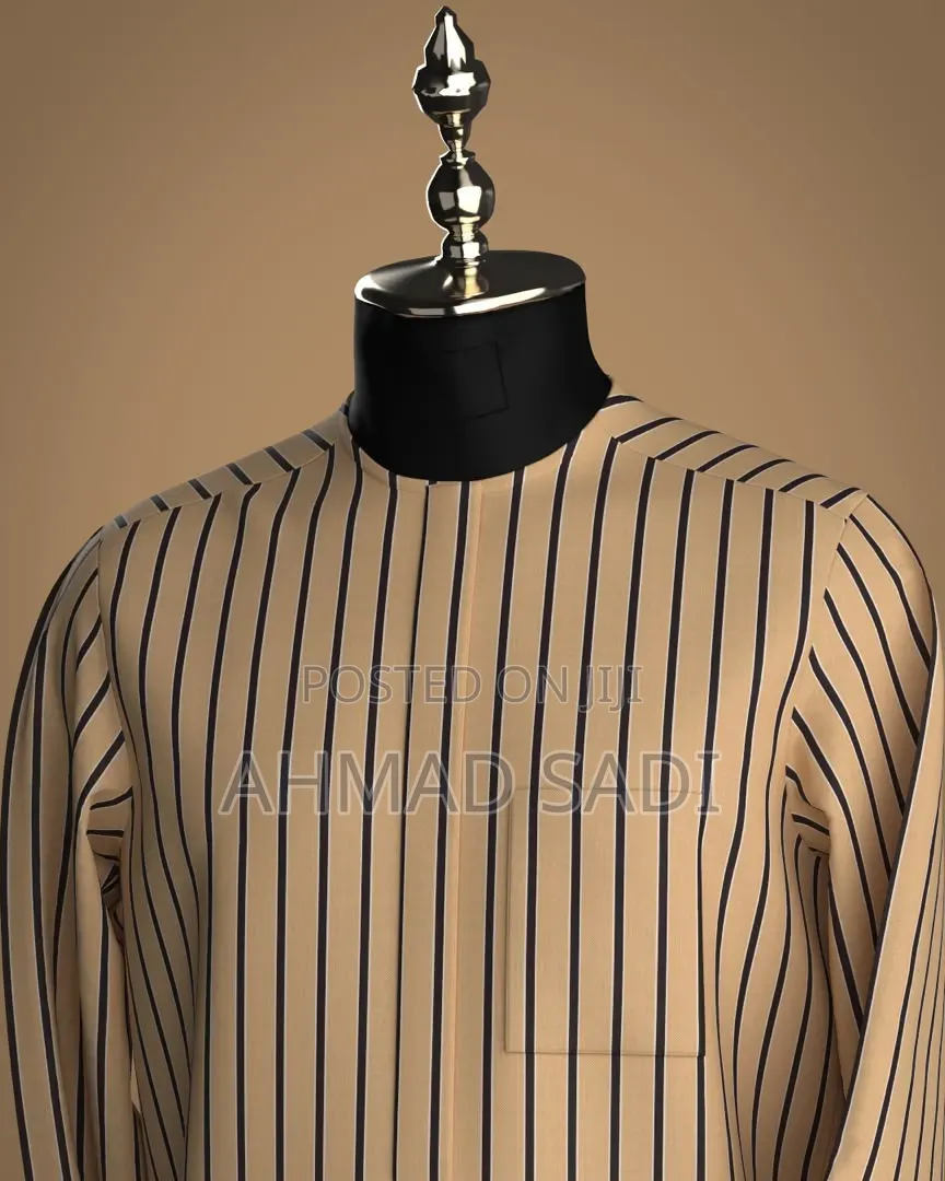 Original Viola Swiss Voila Strip Material for Men Kaftan Kano