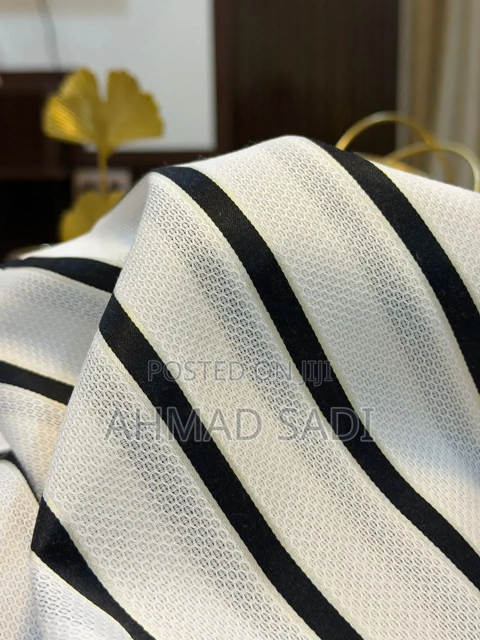 Original Viola Swiss Voila Strip Material for Men Kaftan Kano
