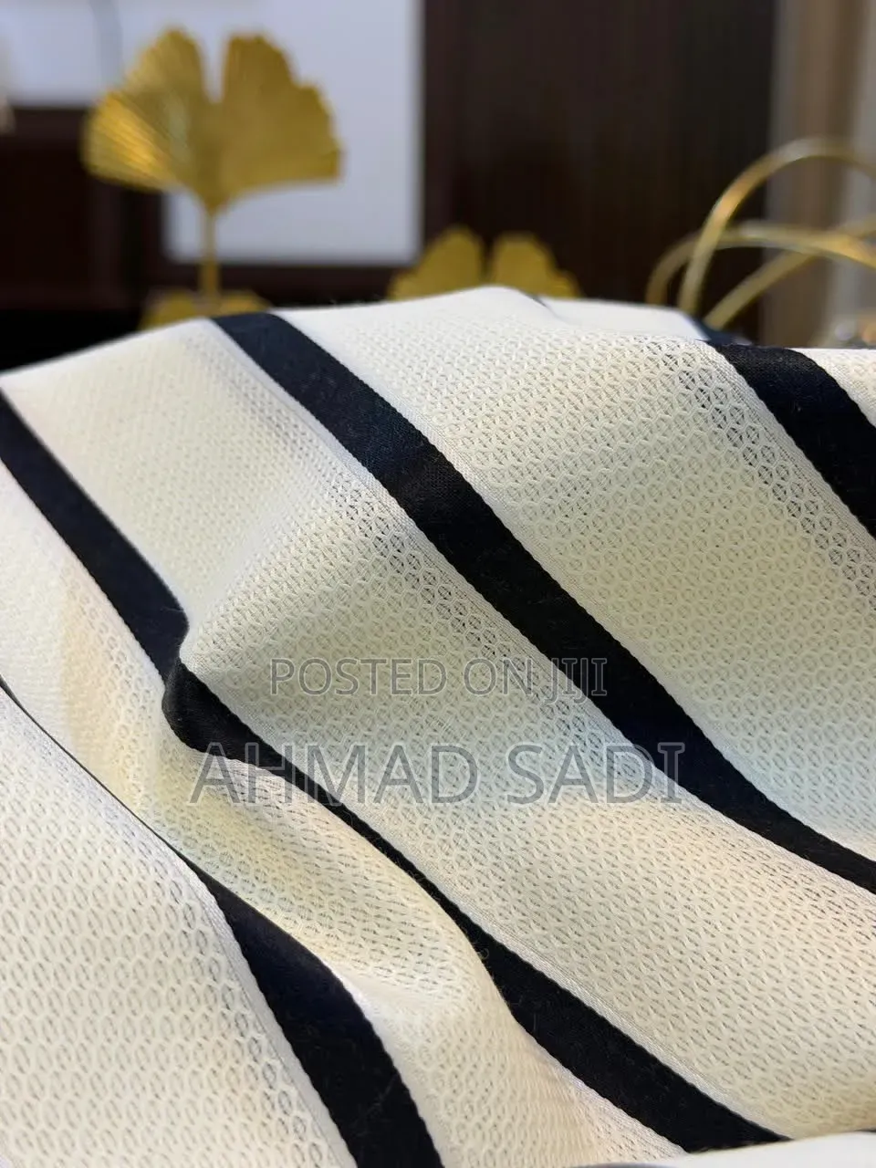 Original Viola Swiss Voila Strip Material for Men Kaftan Kano