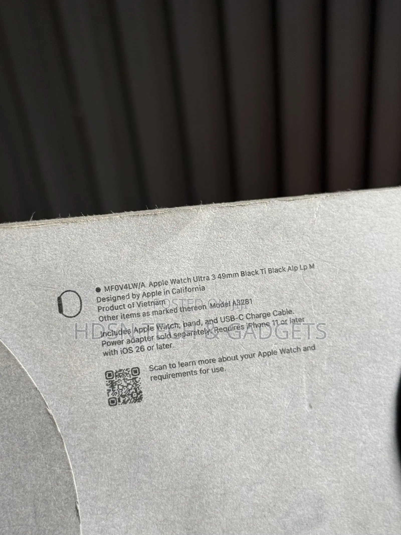 Open Box (New) Apple Watch Ultra 3 49mm | Black Titanium