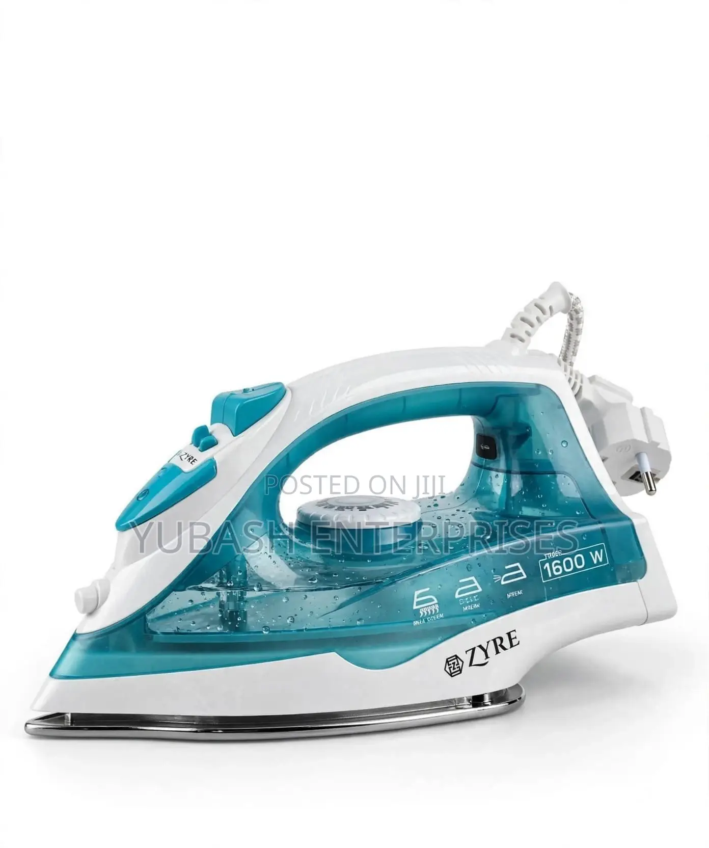 ZYRE Electric Steam Iron With Teflon Soleplate - 1600W